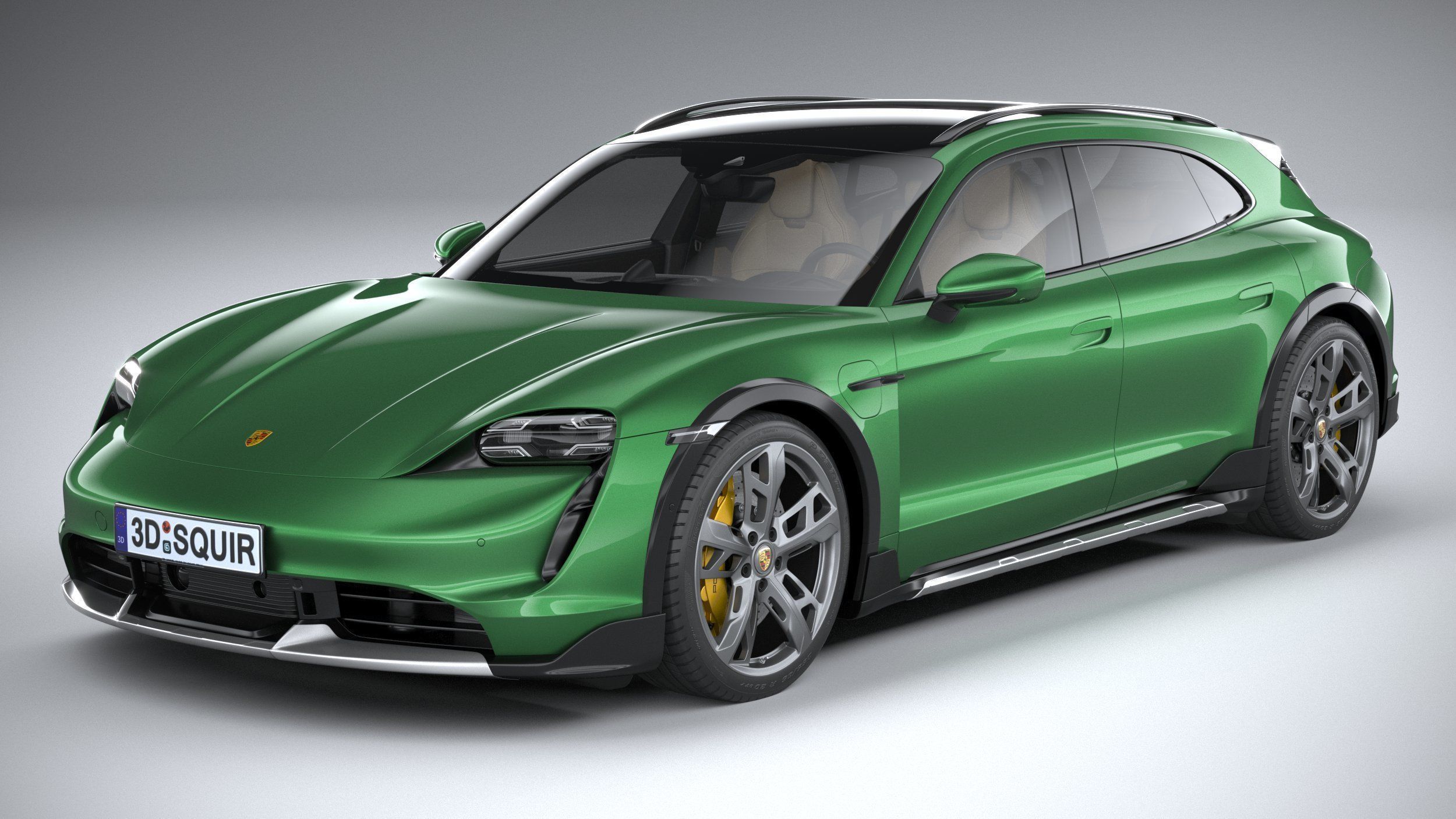Porsche Taycan Turbo S Cross Turismo 2021 3D model_1
