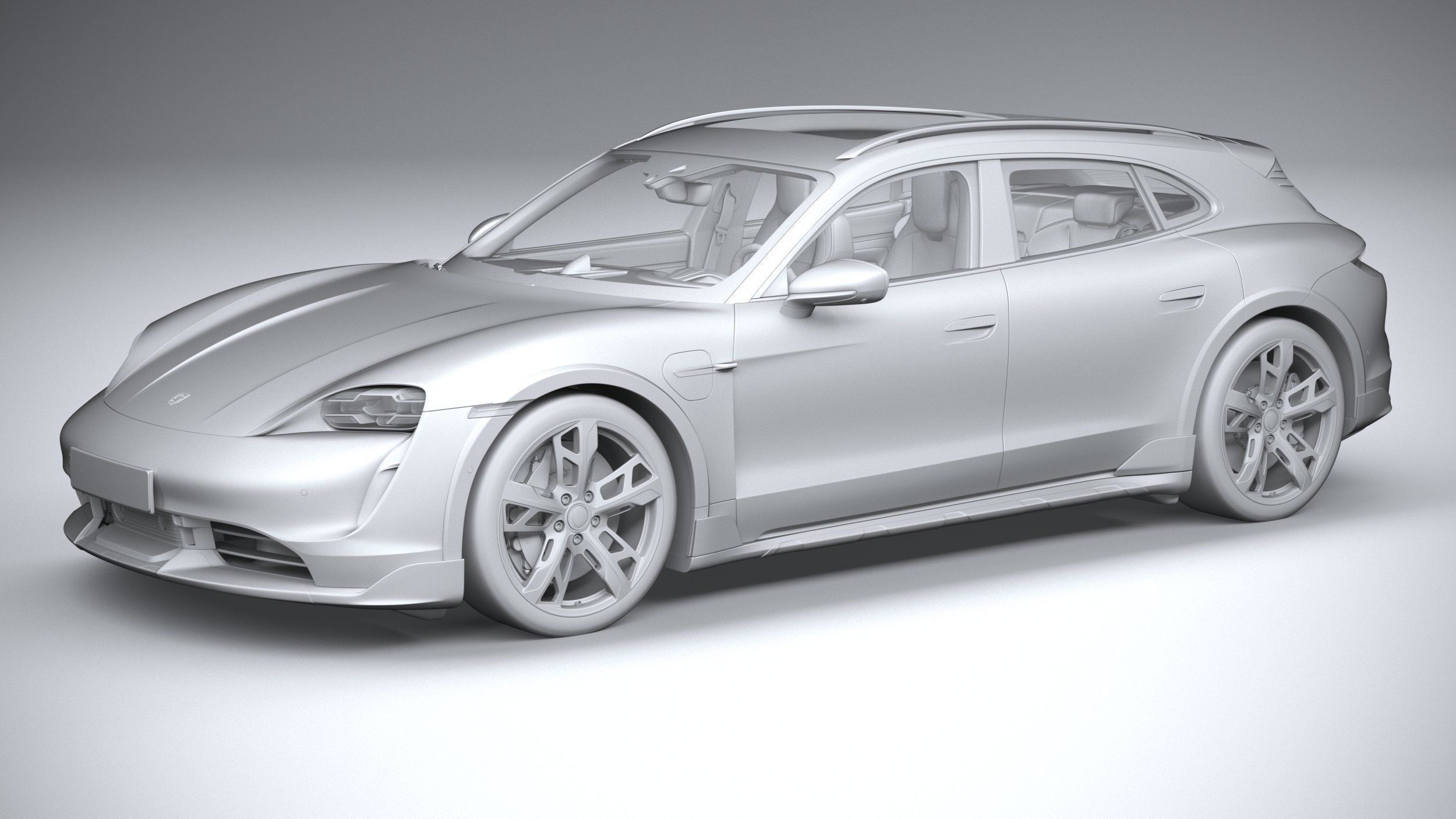 Porsche Taycan Turbo S Cross Turismo 2021 3D model_19