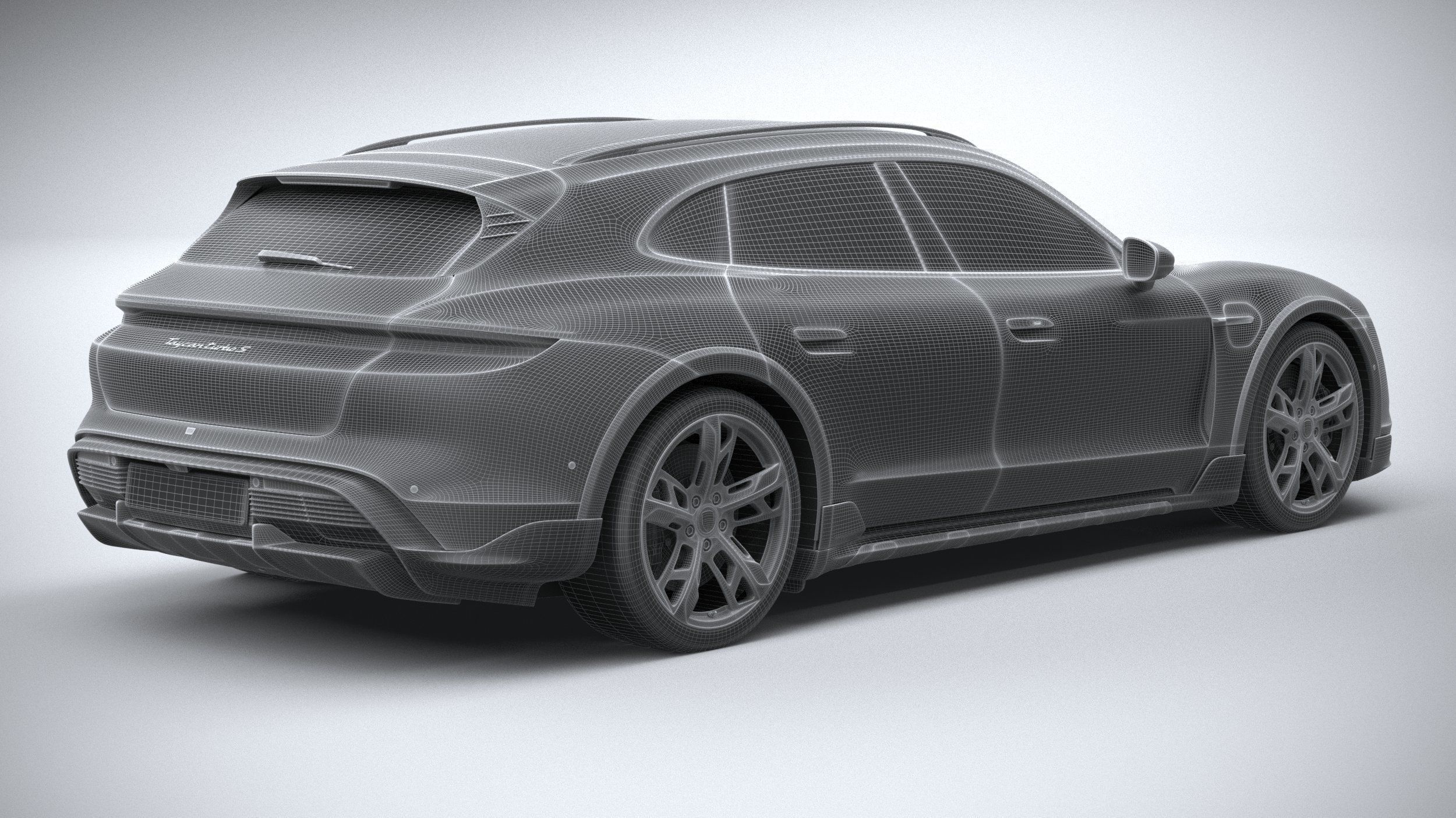 Porsche Taycan Turbo S Cross Turismo 2021 3D model_30