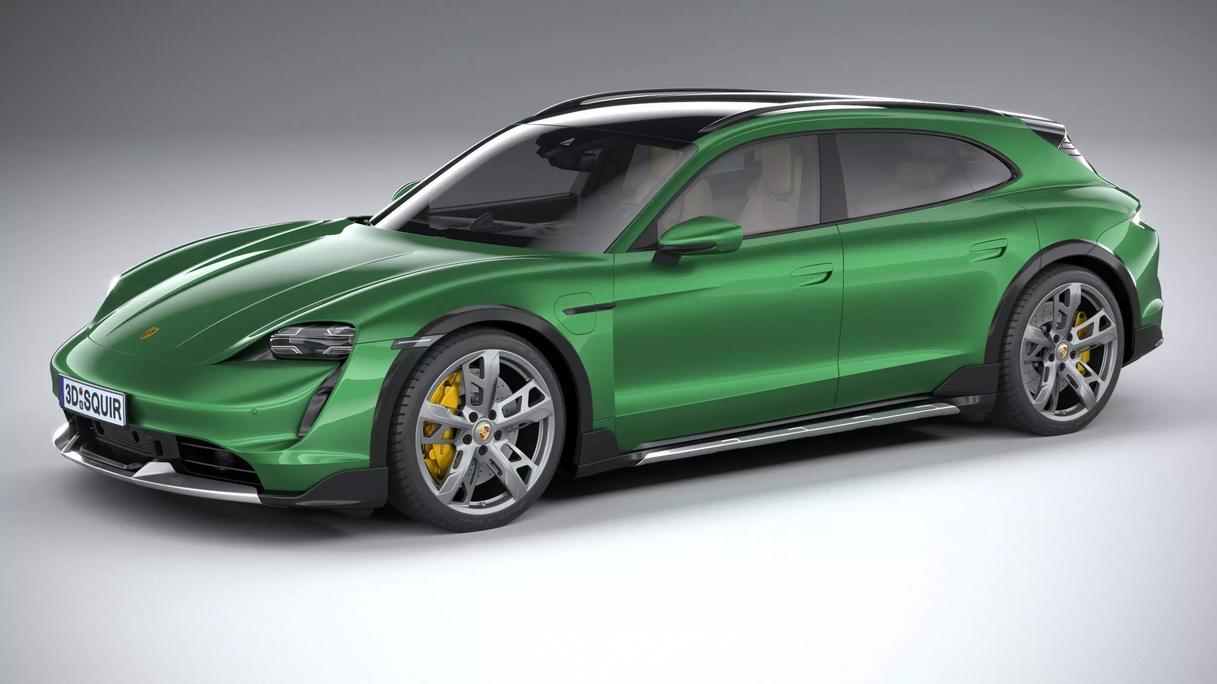Porsche Taycan Turbo S Cross Turismo 2021 3D model_0