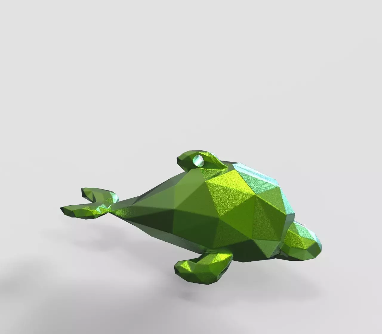 Dolphin - Ocean Charm 3D Model - Triangle Printing Pendant 3D print model