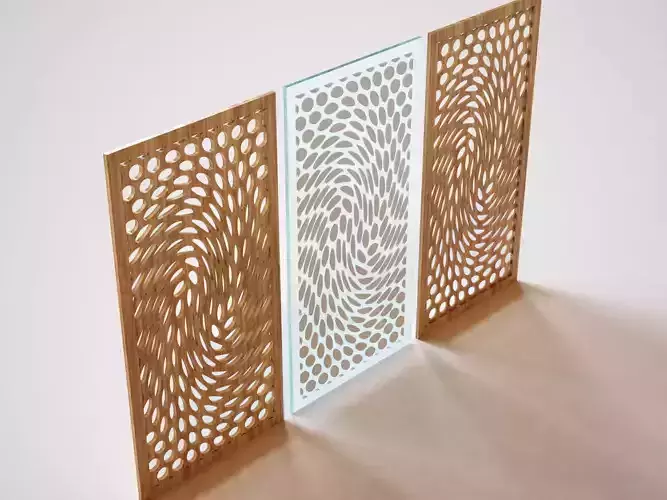 Partition three wooden panels