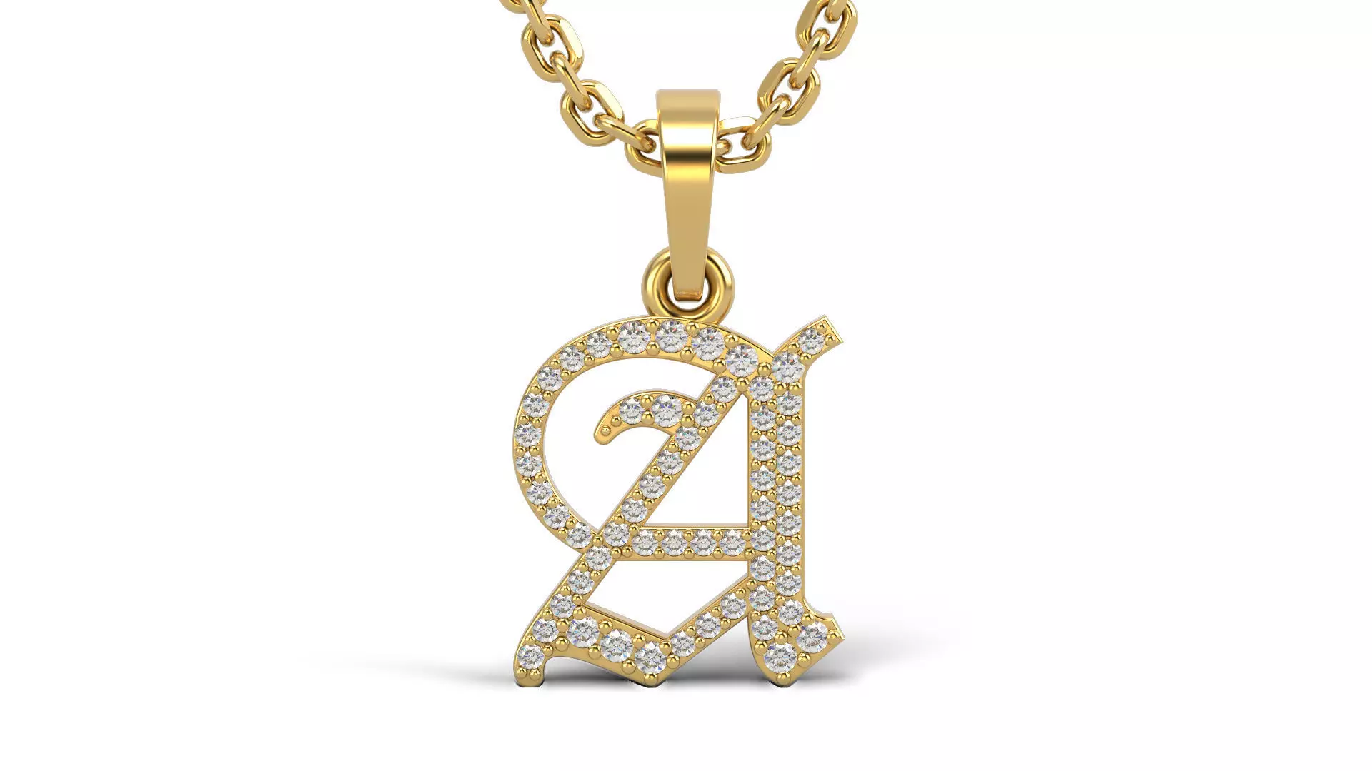 Old English A stone and solid V 2 3D print model