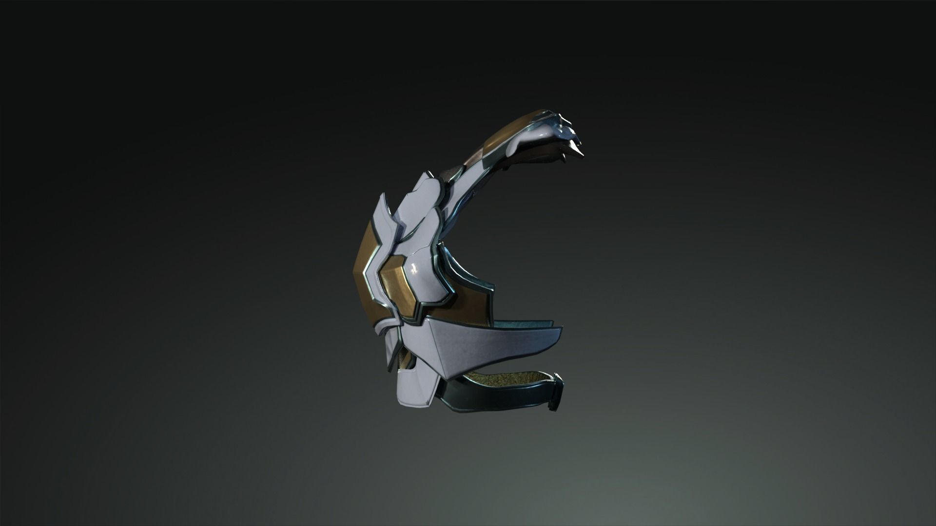 Cyborg Warzone - Eva02- Body Armor Low-poly 3D model_4