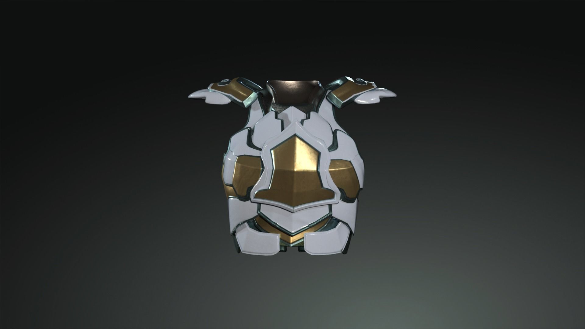 Cyborg Warzone - Eva02- Body Armor Low-poly 3D model_1