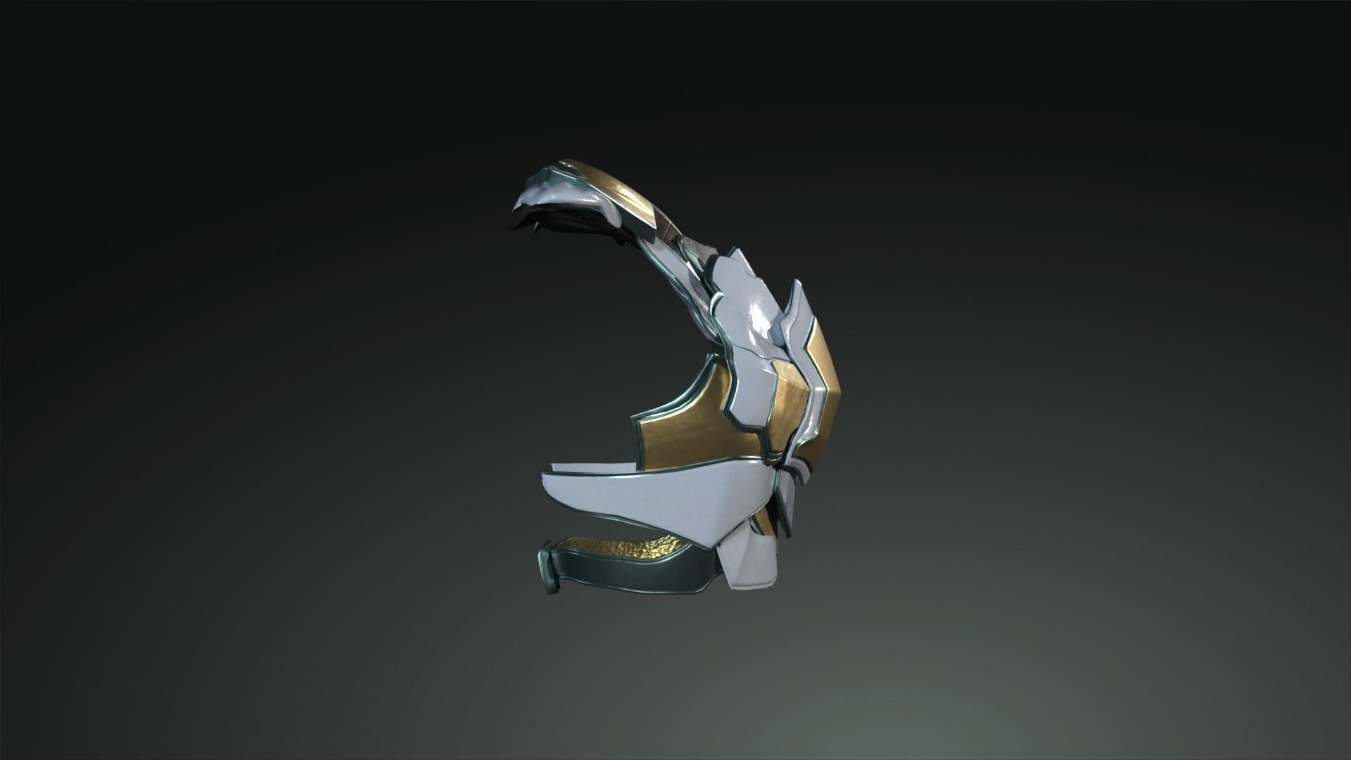 Cyborg Warzone - Eva02- Body Armor Low-poly 3D model_2