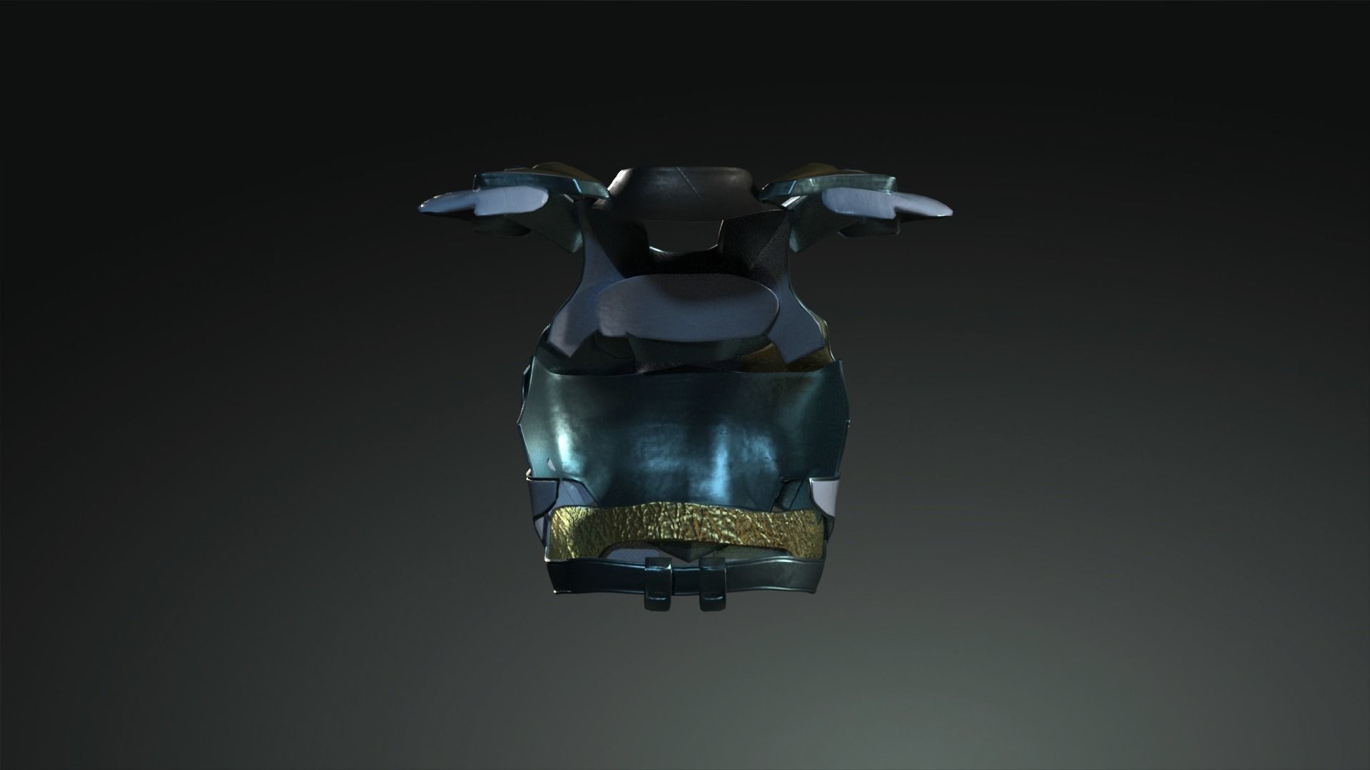 Cyborg Warzone - Eva02- Body Armor Low-poly 3D model_3