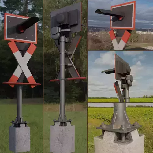 Low-Poly Andreaskreuz Version 1  Low-poly 3D model