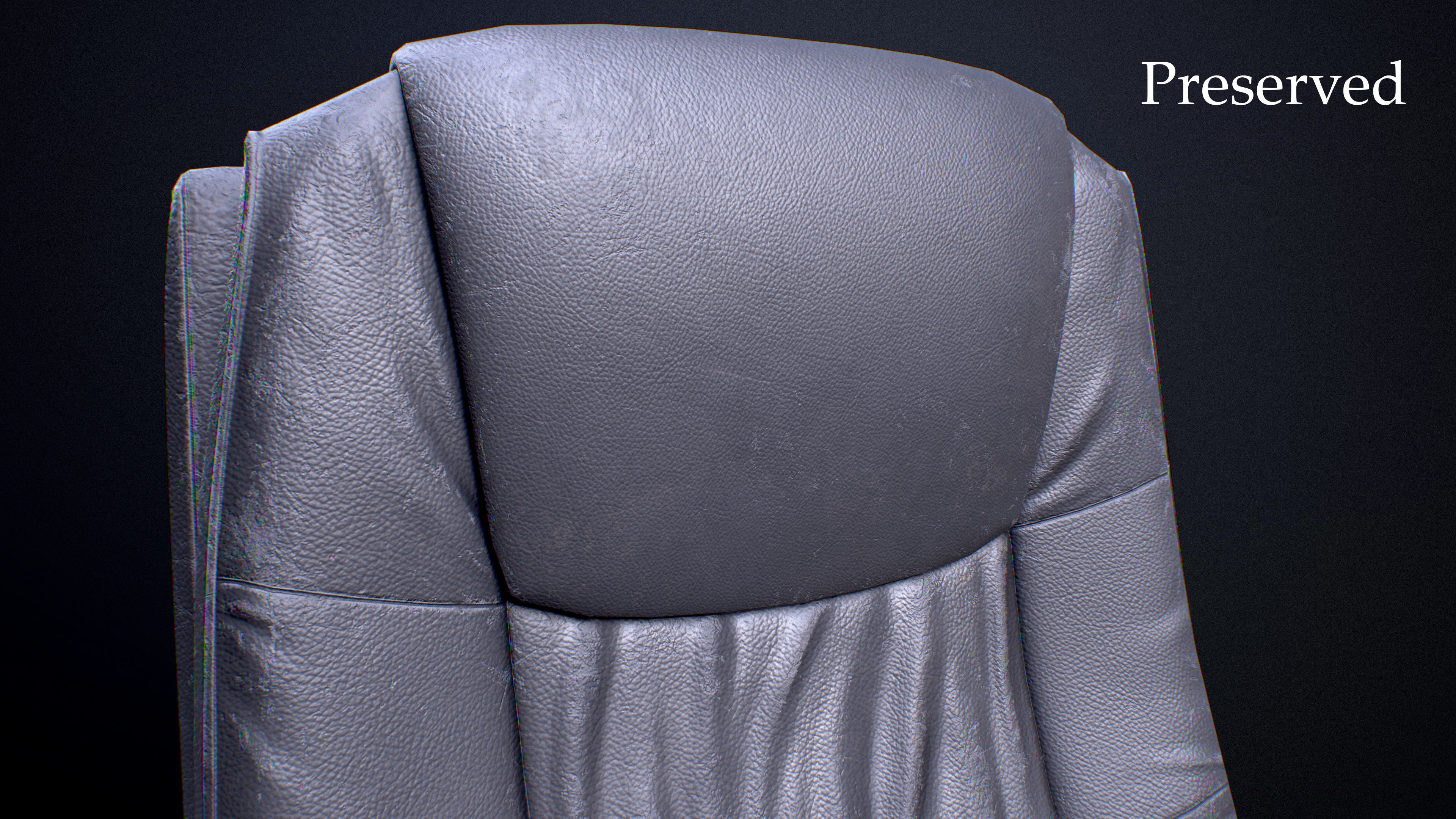 Office Chair Low-poly Game-Ready PBR Low-poly 3D model_12