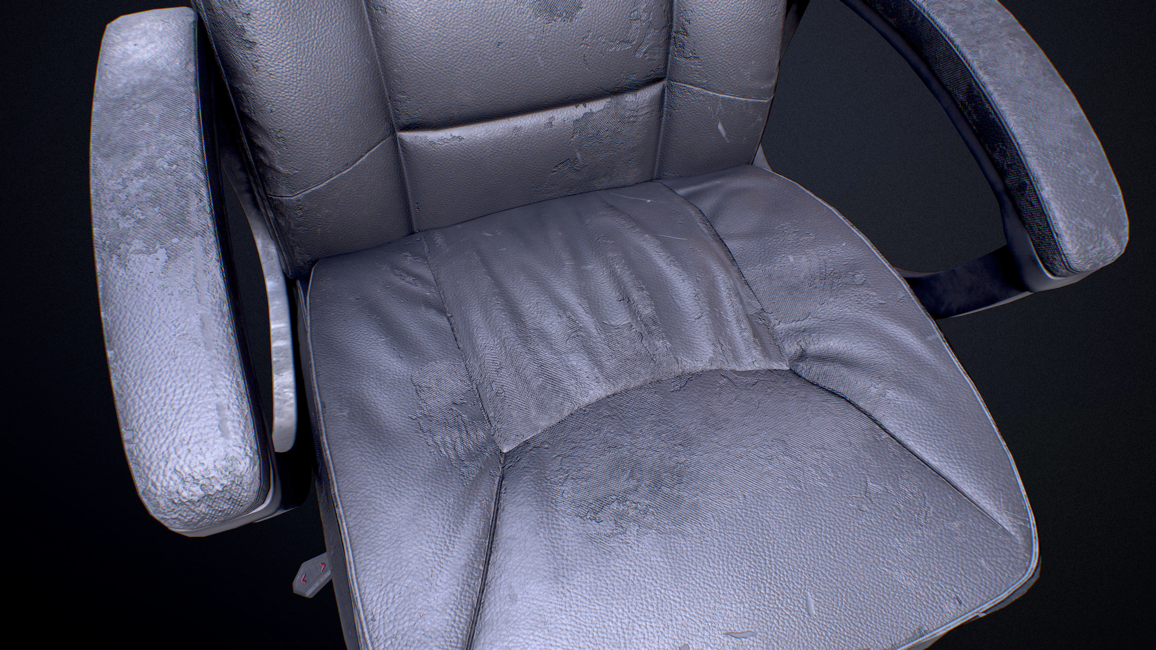 Office Chair Low-poly Game-Ready PBR Low-poly 3D model_16