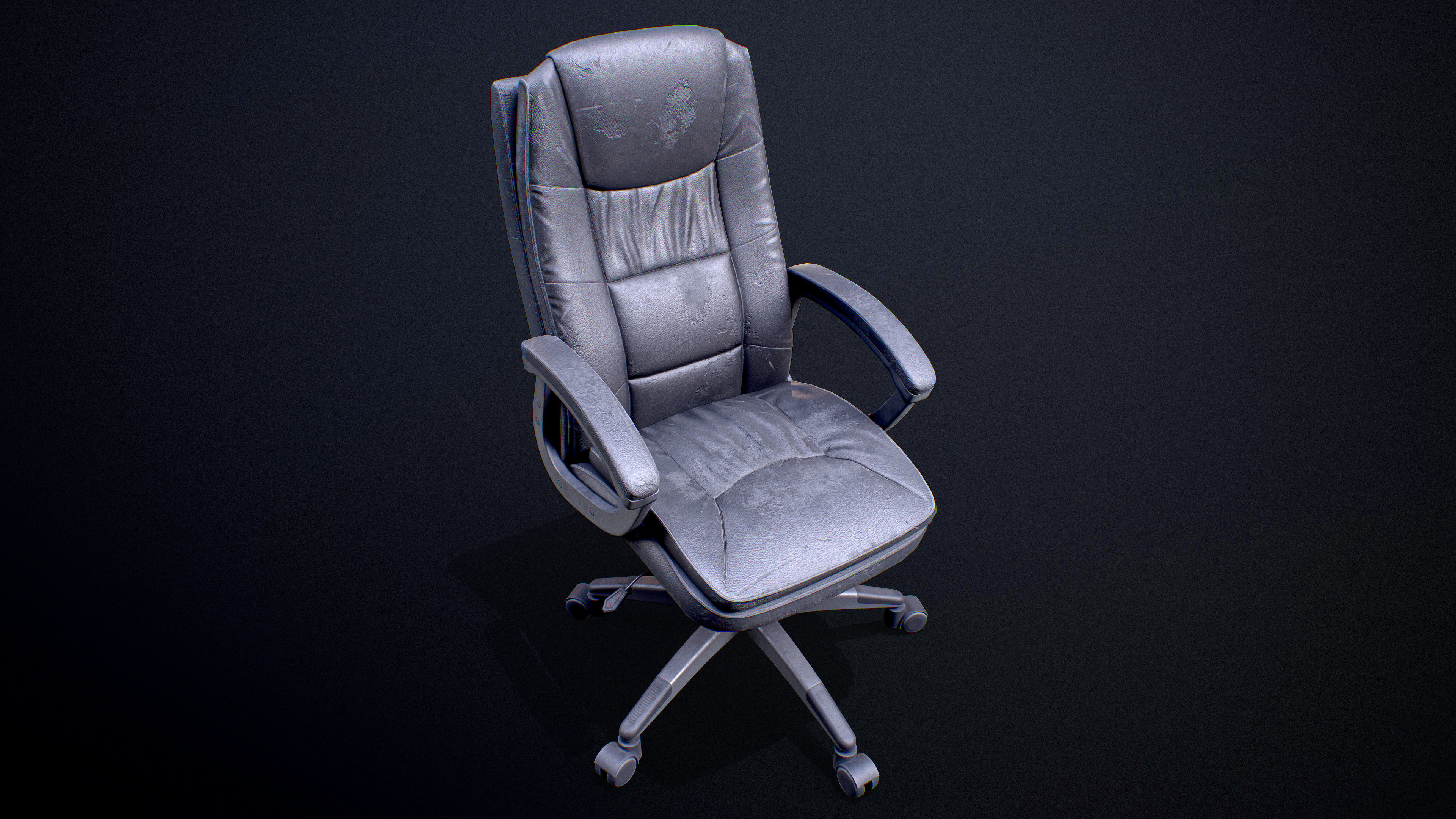 Office Chair Low-poly Game-Ready PBR Low-poly 3D model_3