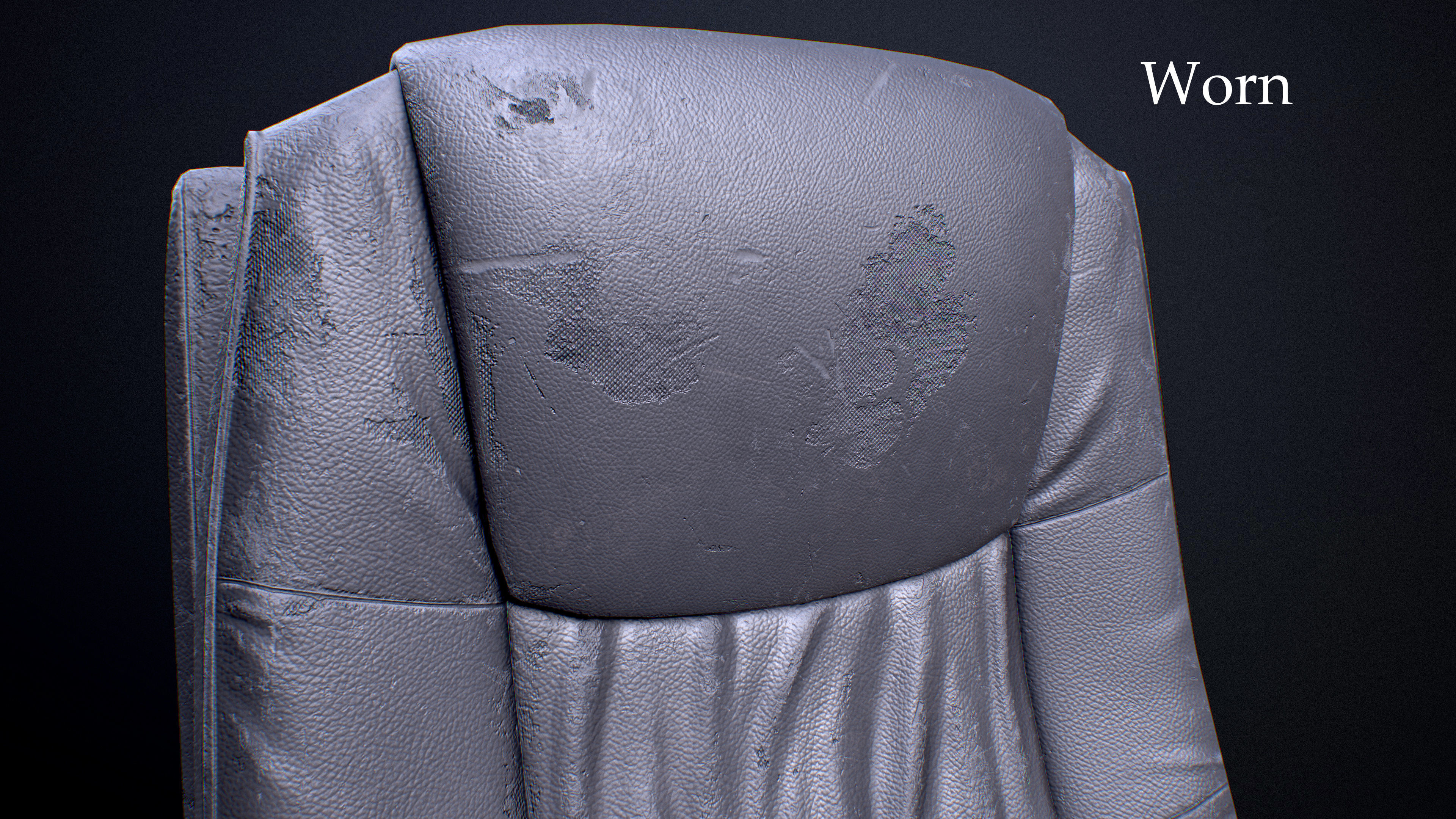 Office Chair Low-poly Game-Ready PBR Low-poly 3D model_13