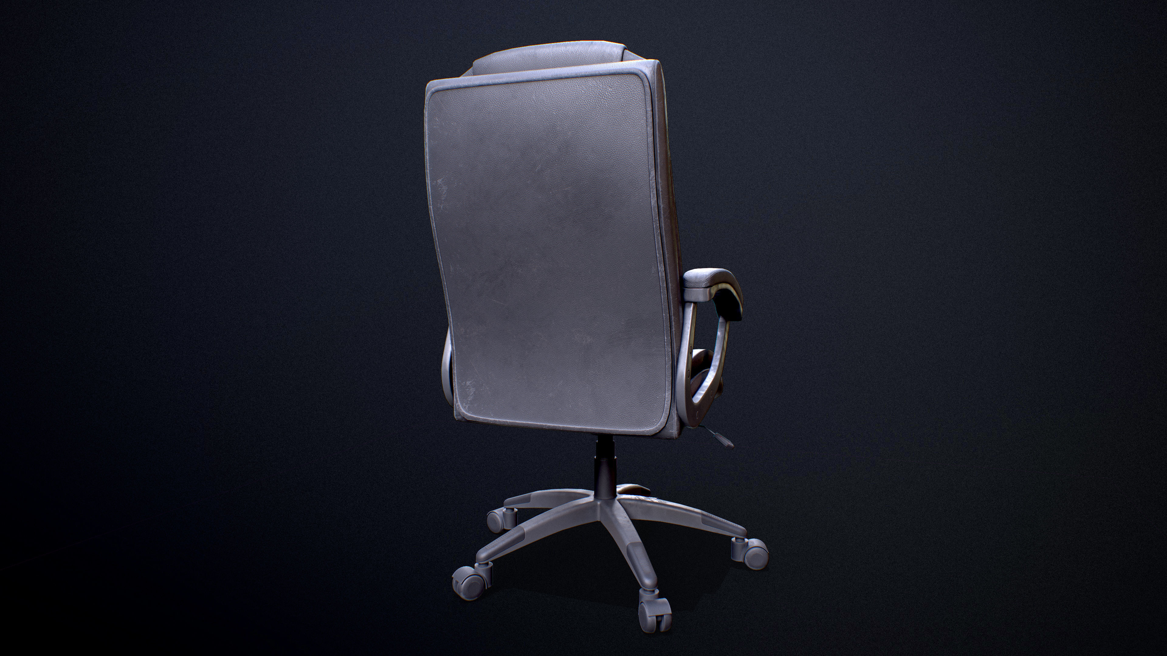 Office Chair Low-poly Game-Ready PBR Low-poly 3D model_9