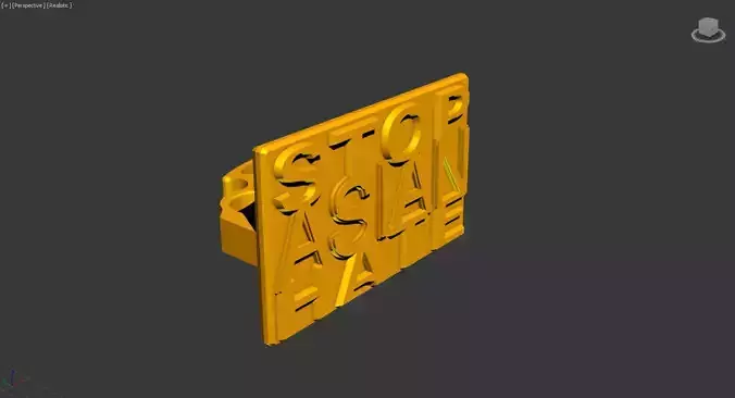 Stop Asian Hate Nuckle Duster 3D print model