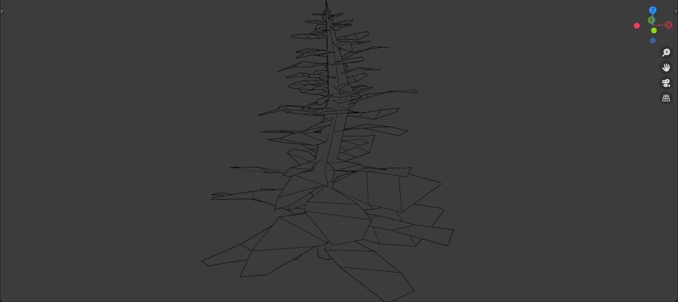 Low Poly Trees tree with branches and leaves Low-poly 3D model_4