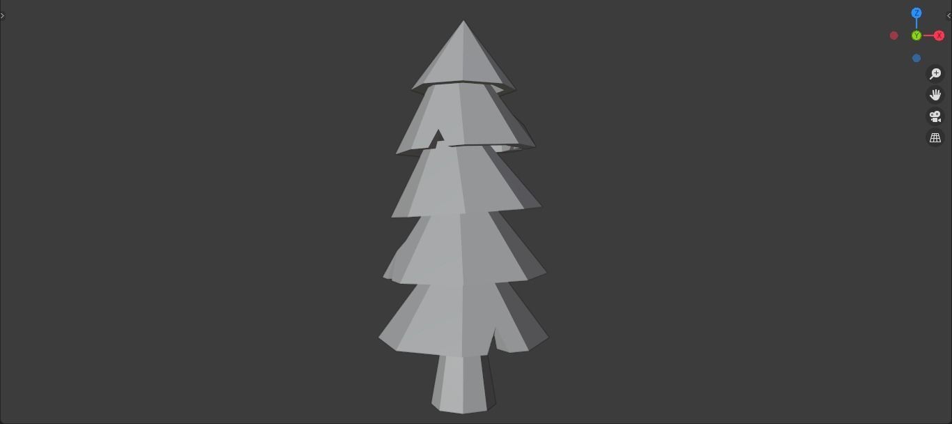 Low Poly Trees tree with branches and leaves Low-poly 3D model_5