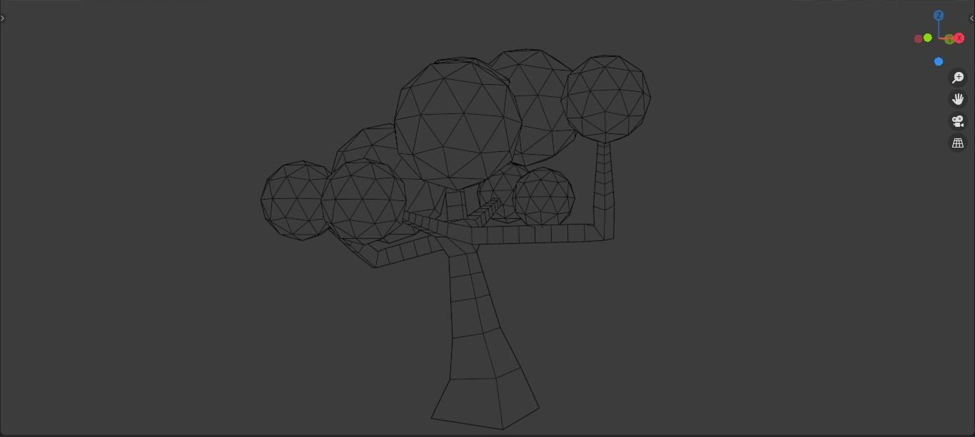 Low Poly Trees tree with branches and leaves Low-poly 3D model_8