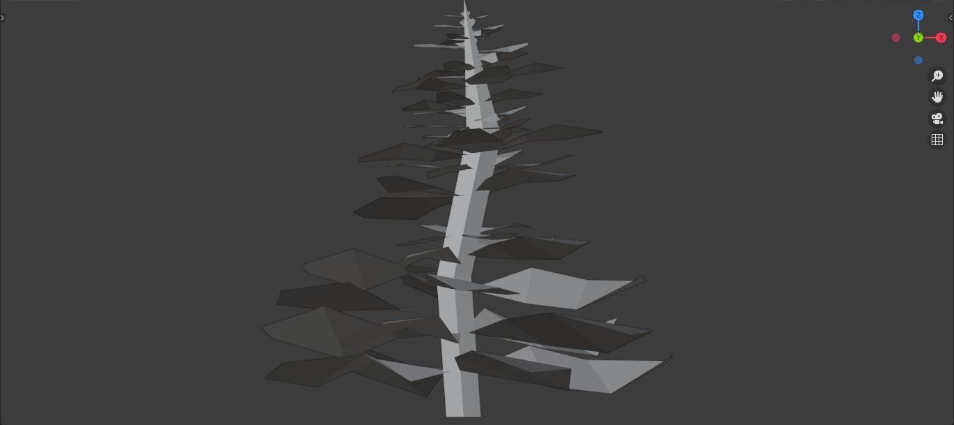 Low Poly Trees tree with branches and leaves Low-poly 3D model_3