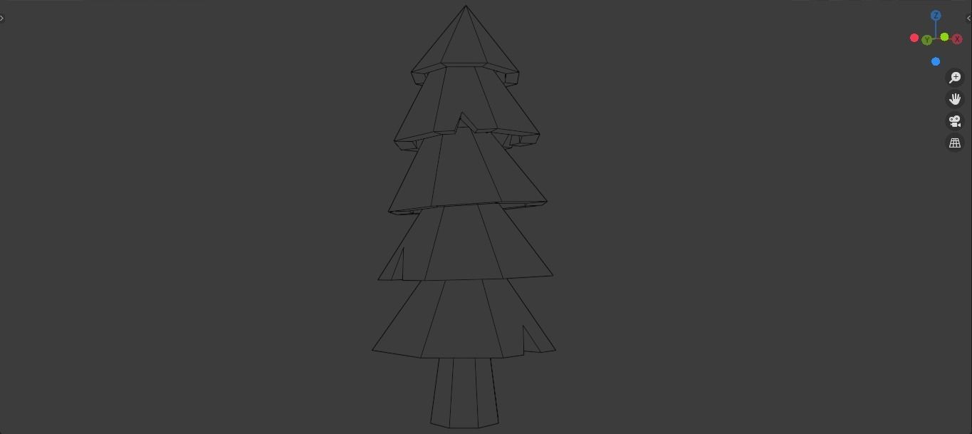 Low Poly Trees tree with branches and leaves Low-poly 3D model_6