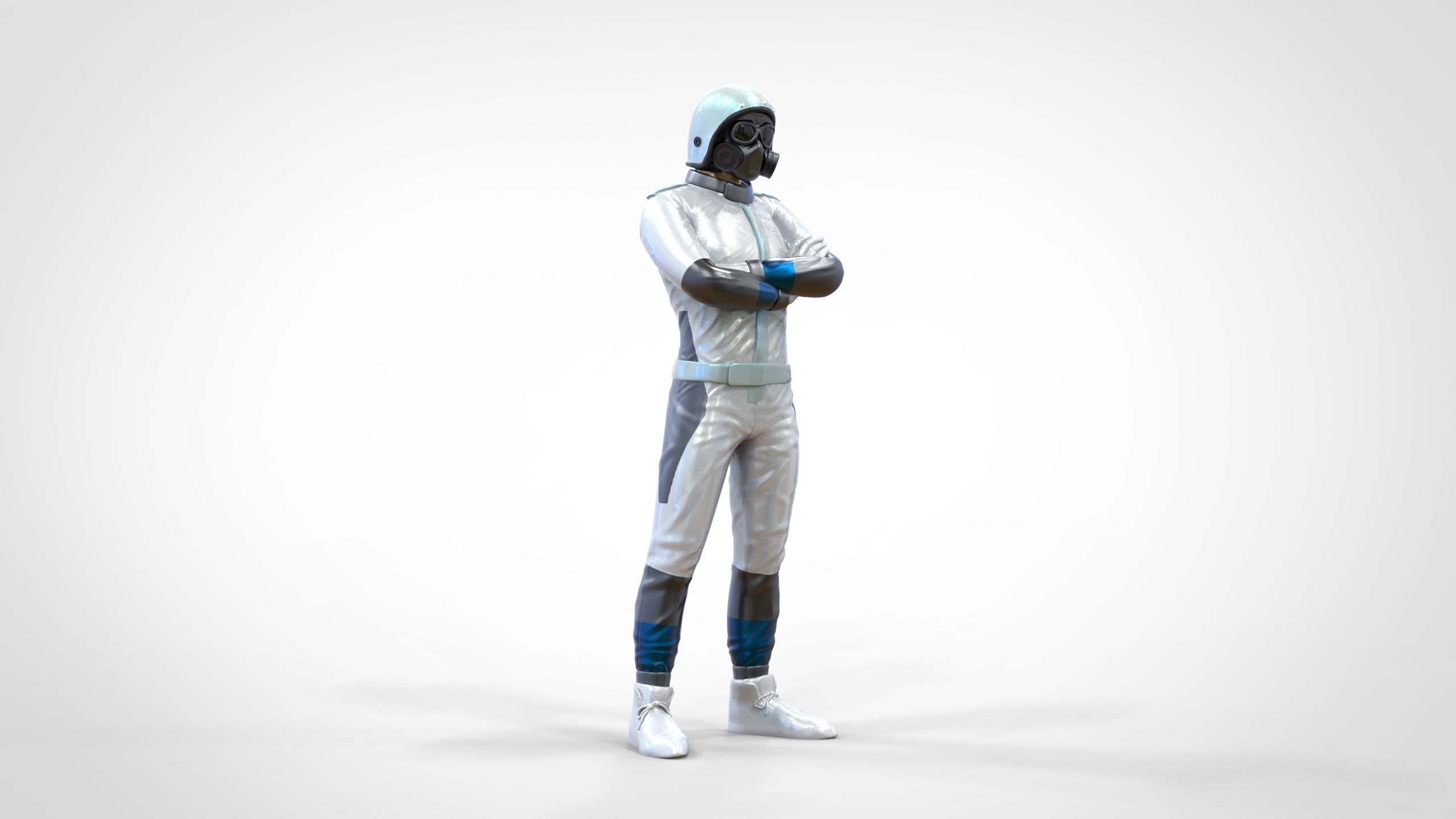 N5 Race Driver with NHRA Racing Helmet 3D print model_18