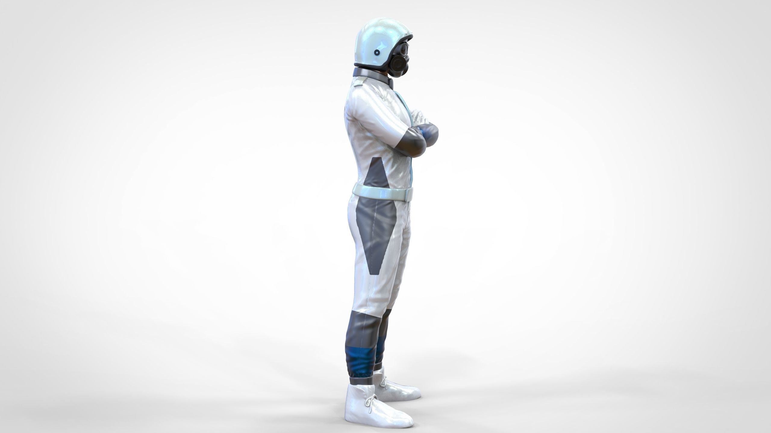 N5 Race Driver with NHRA Racing Helmet 3D print model_30