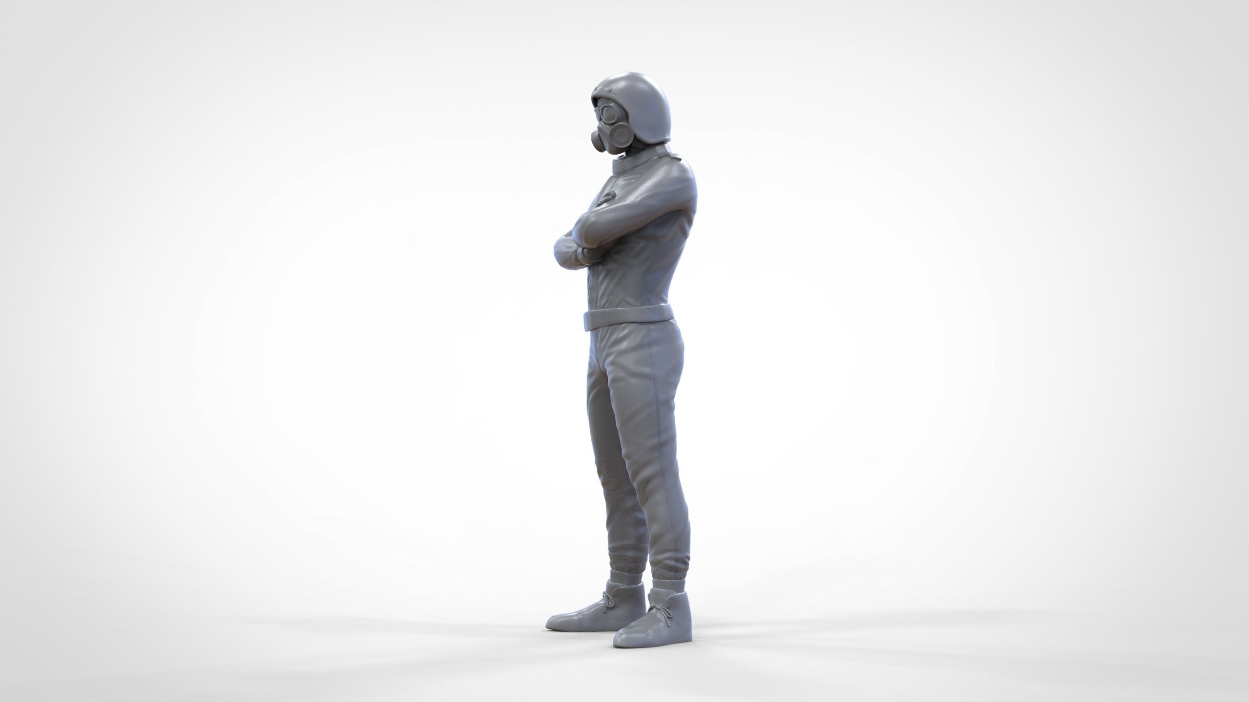 N5 Race Driver with NHRA Racing Helmet 3D print model_26