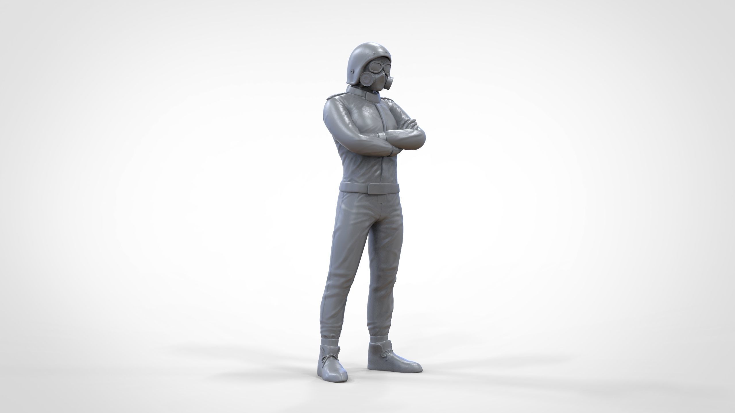 N5 Race Driver with NHRA Racing Helmet 3D print model_29