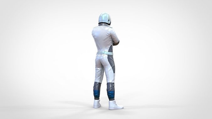 N5 Race Driver with NHRA Racing Helmet 3D print model 6