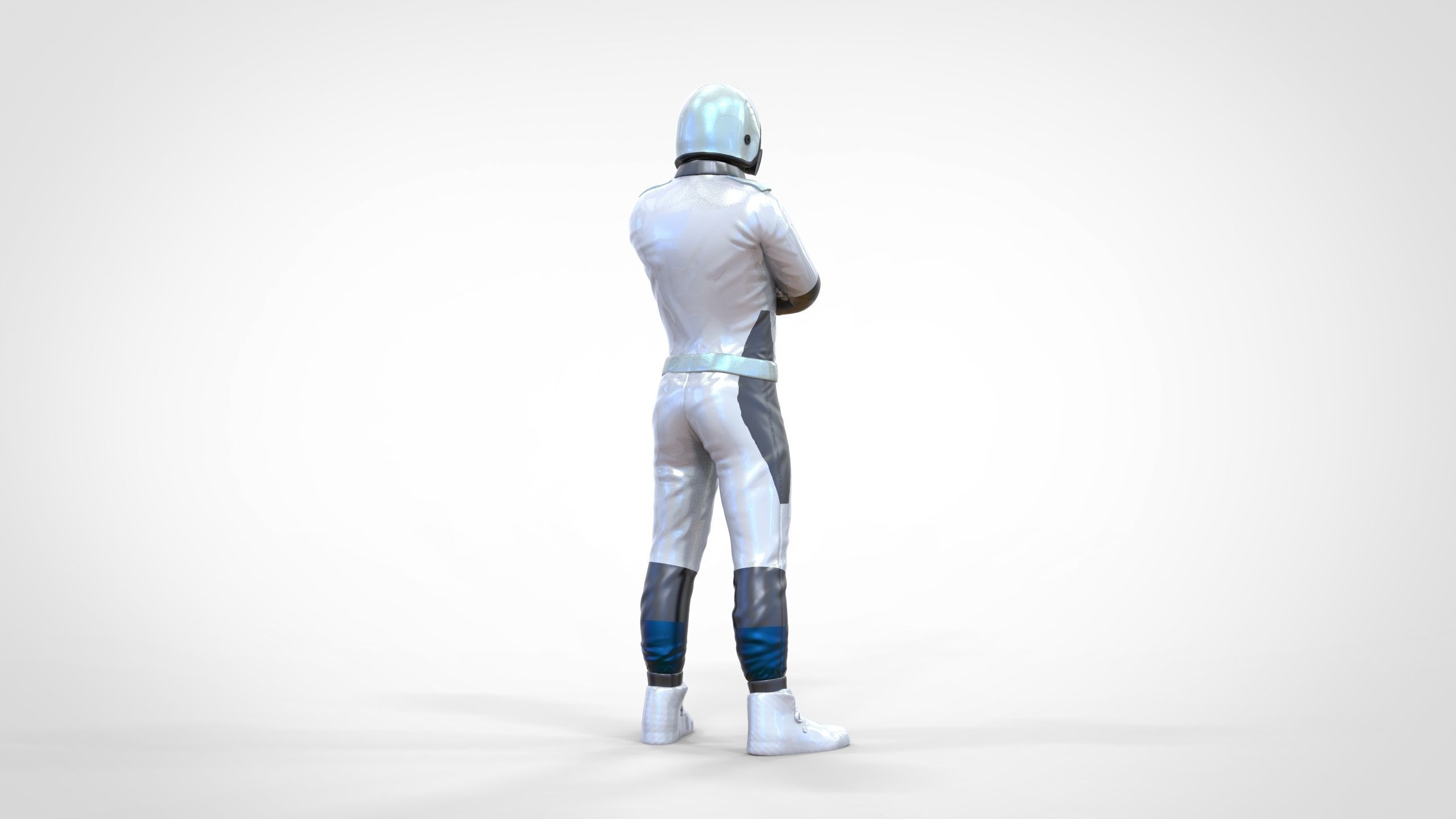 N5 Race Driver with NHRA Racing Helmet 3D print model_5