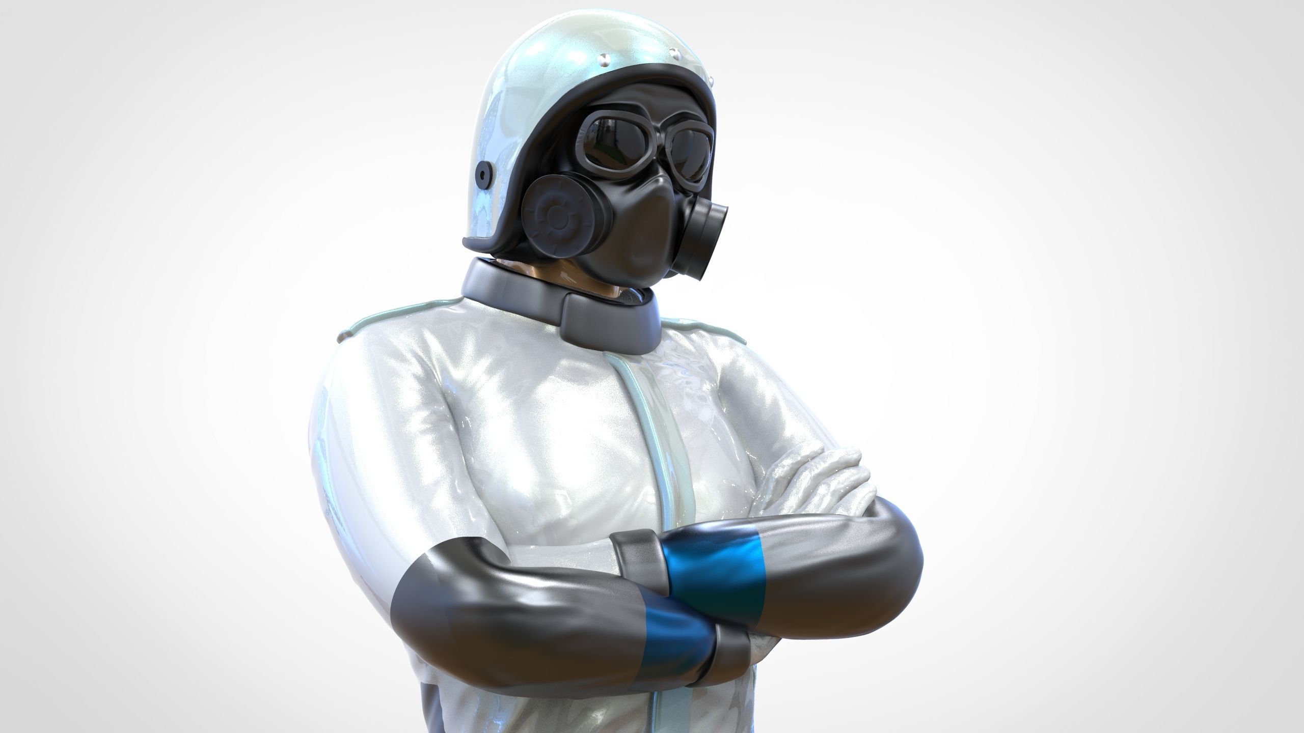 N5 Race Driver with NHRA Racing Helmet 3D print model_1