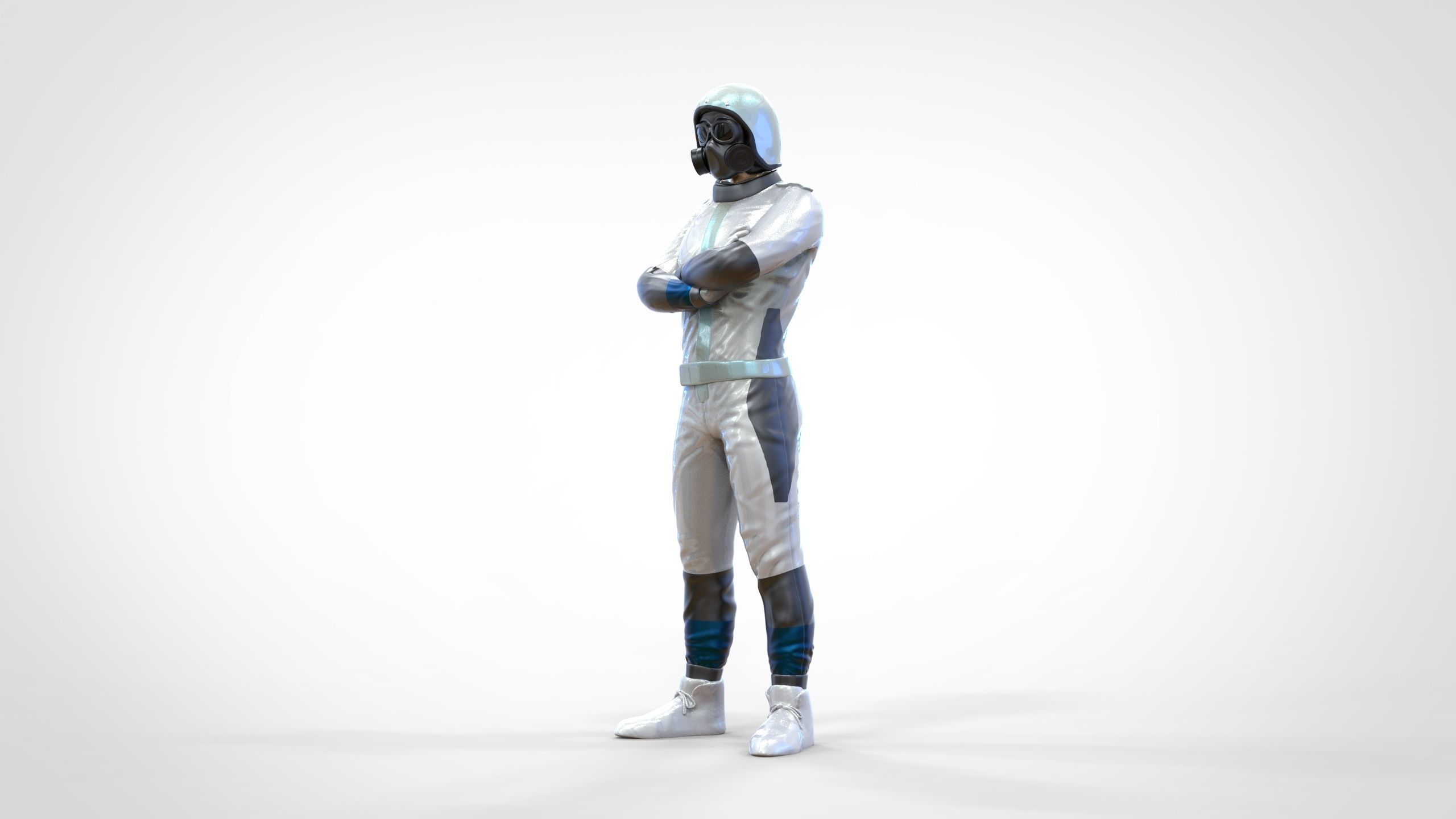 N5 Race Driver with NHRA Racing Helmet 3D print model_13