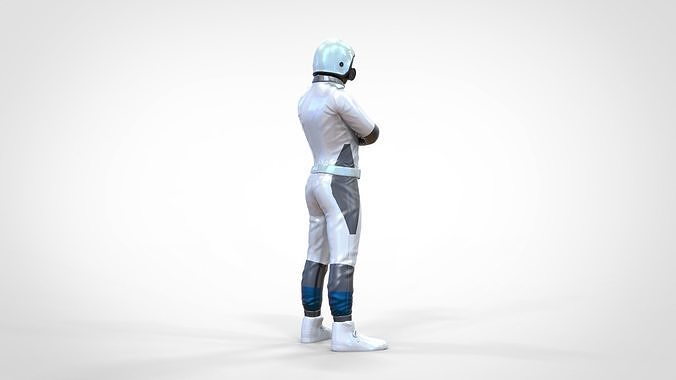N5 Race Driver with NHRA Racing Helmet 3D print model 5