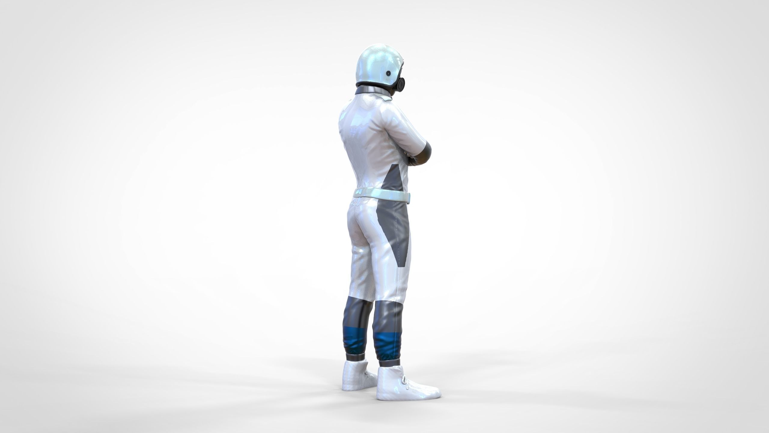 N5 Race Driver with NHRA Racing Helmet 3D print model_4