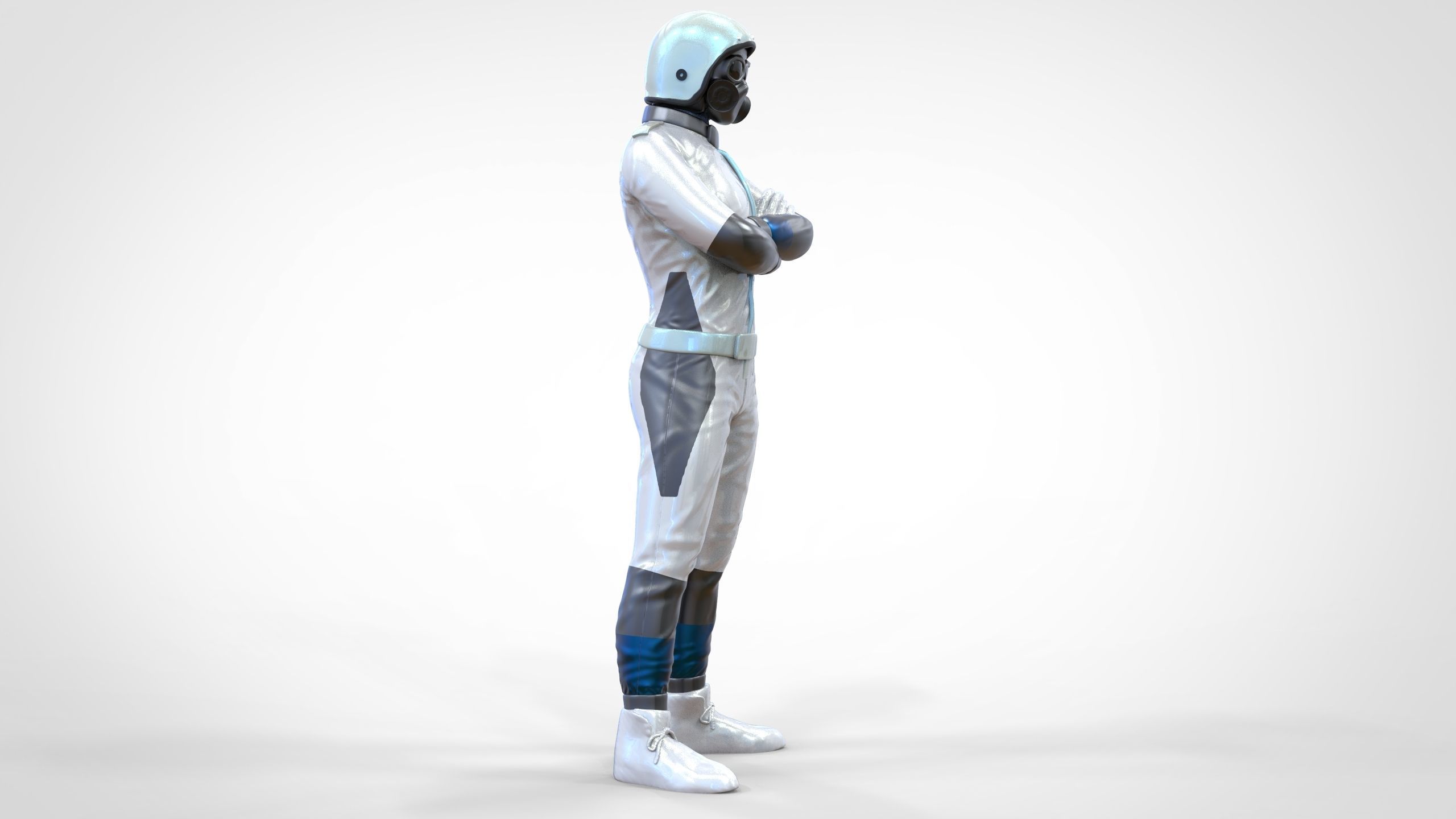 N5 Race Driver with NHRA Racing Helmet 3D print model_33