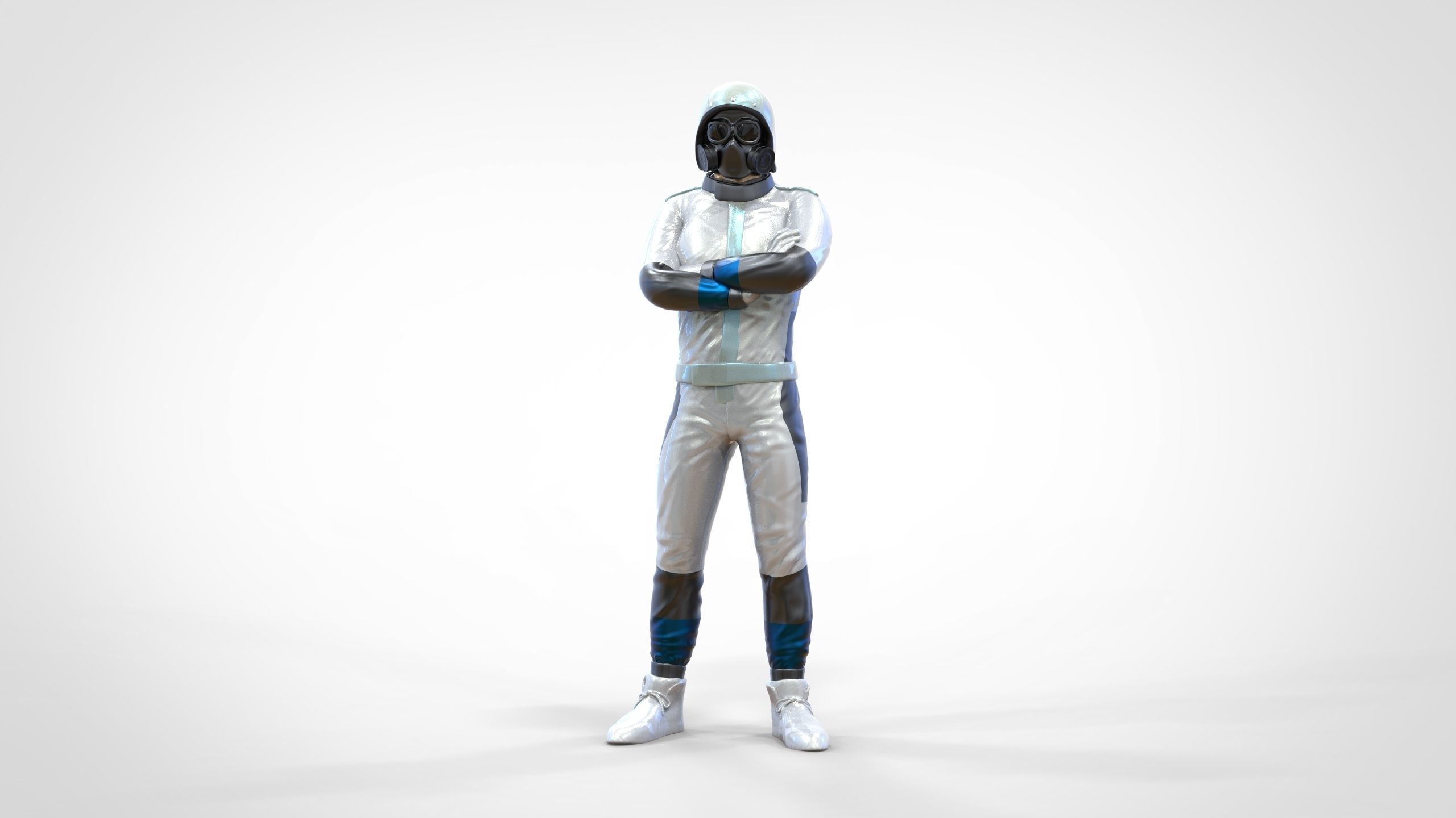 N5 Race Driver with NHRA Racing Helmet 3D print model_15