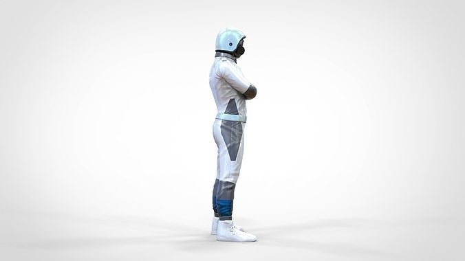 N5 Race Driver with NHRA Racing Helmet 3D print model 4
