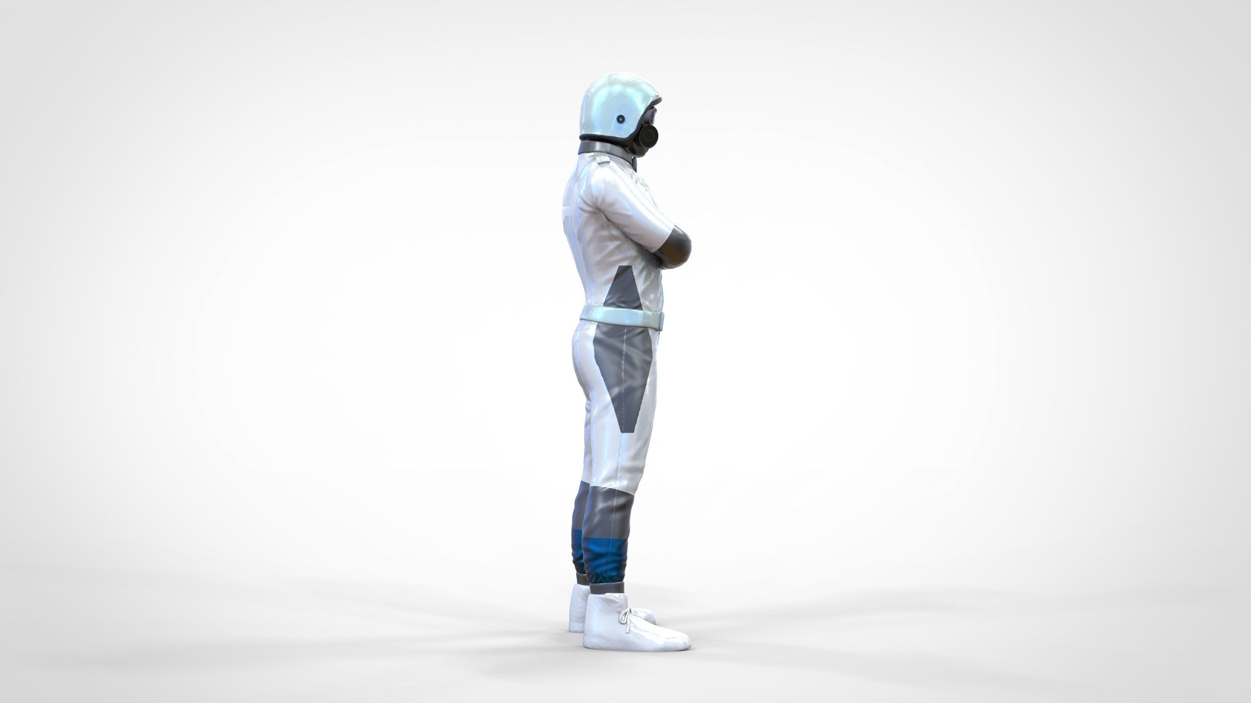 N5 Race Driver with NHRA Racing Helmet 3D print model_3