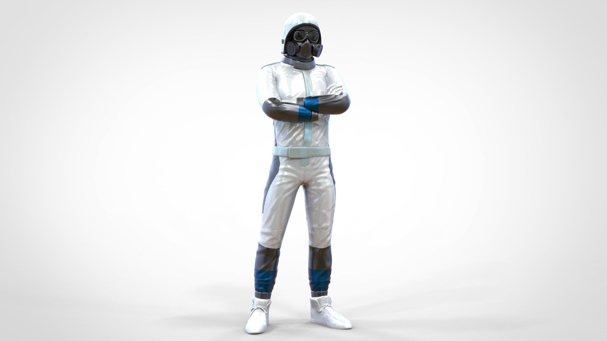 N5 Race Driver with NHRA Racing Helmet 3D print model_31