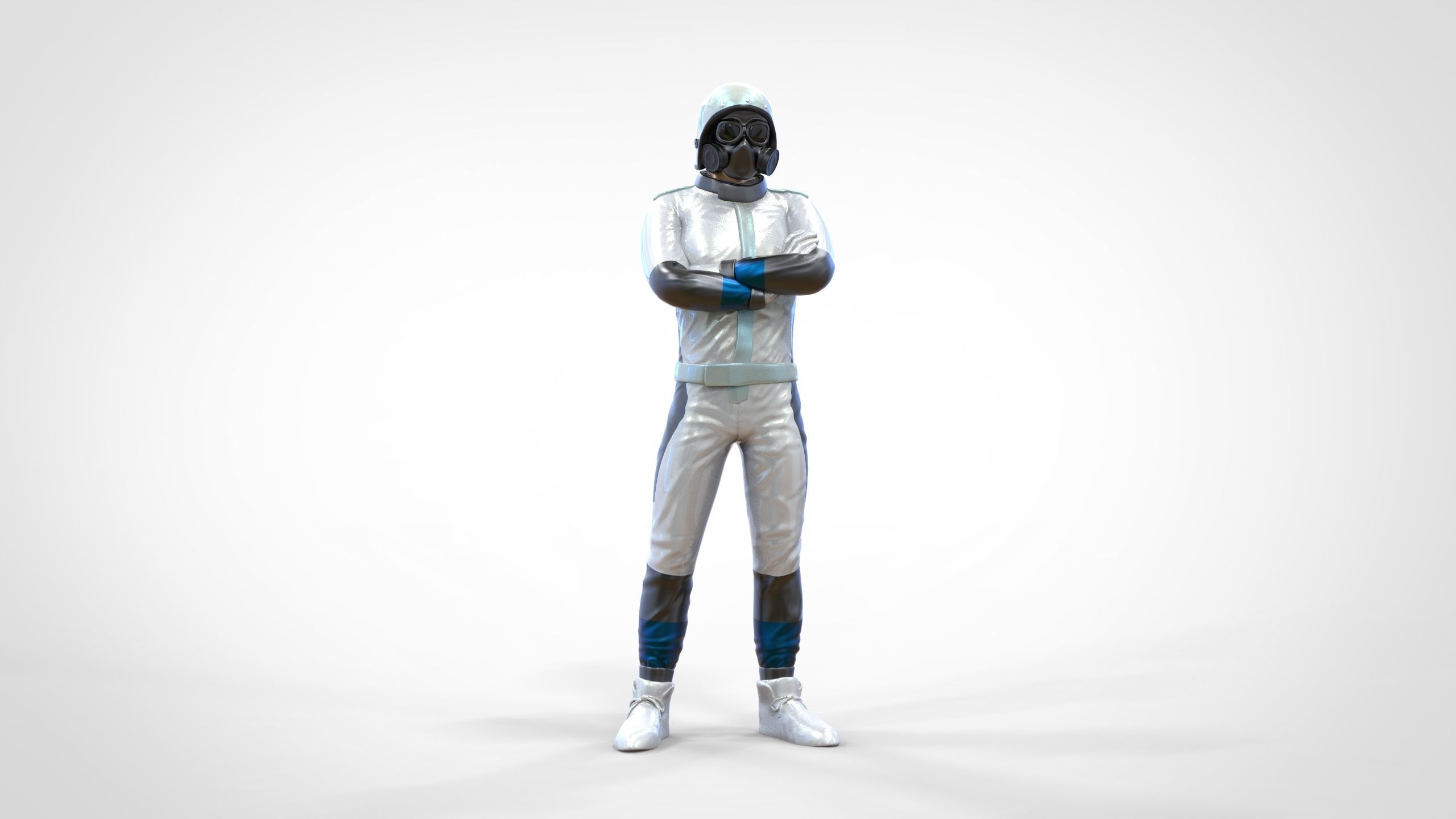 N5 Race Driver with NHRA Racing Helmet 3D print model_16