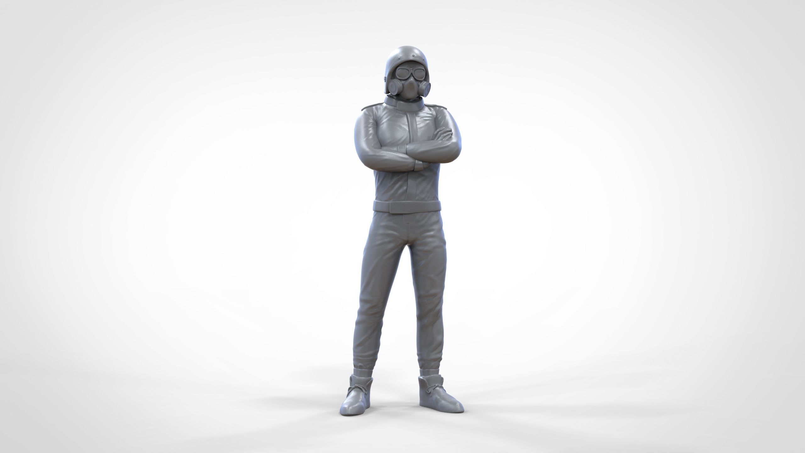 N5 Race Driver with NHRA Racing Helmet 3D print model_28