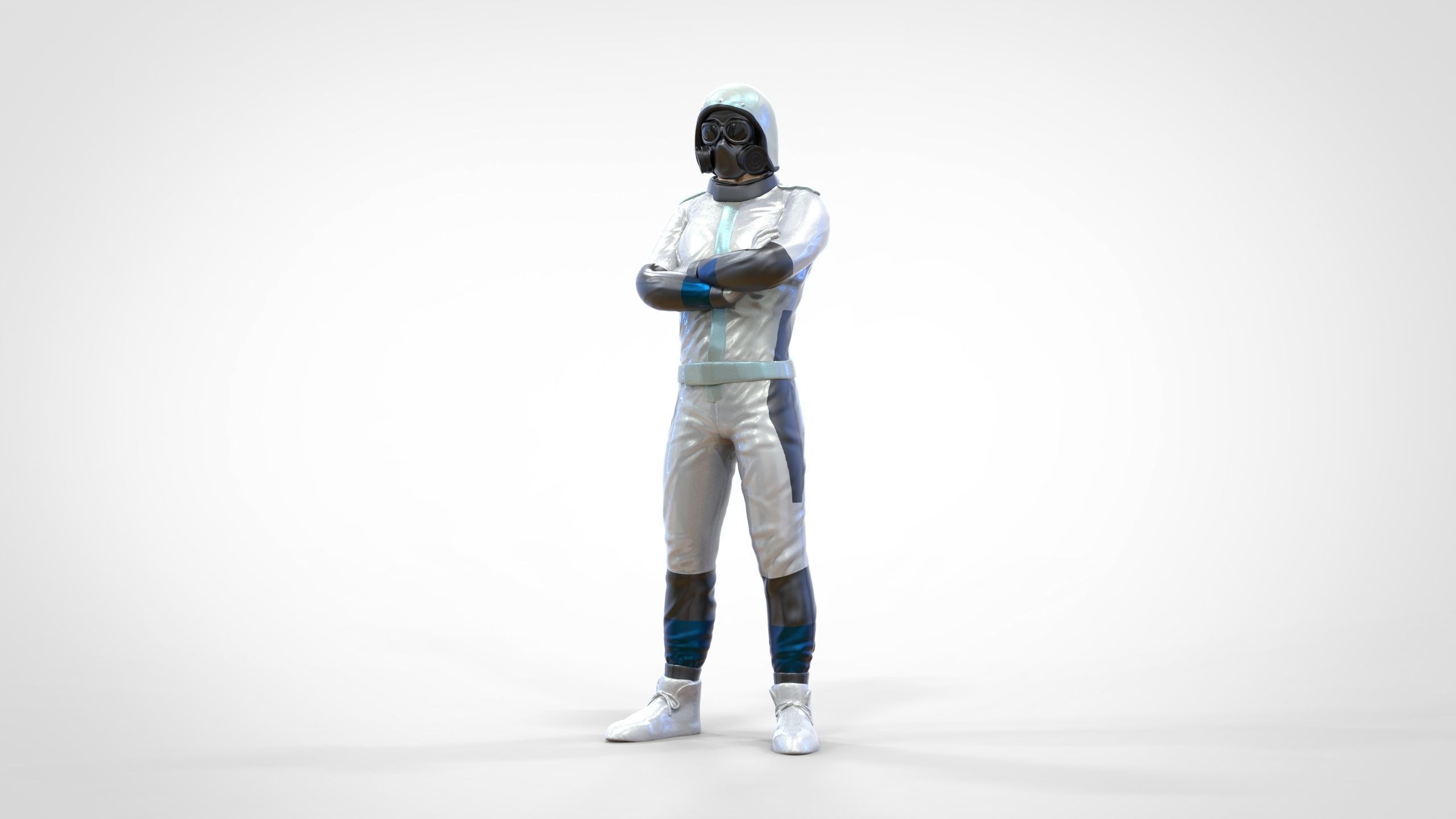 N5 Race Driver with NHRA Racing Helmet 3D print model_14