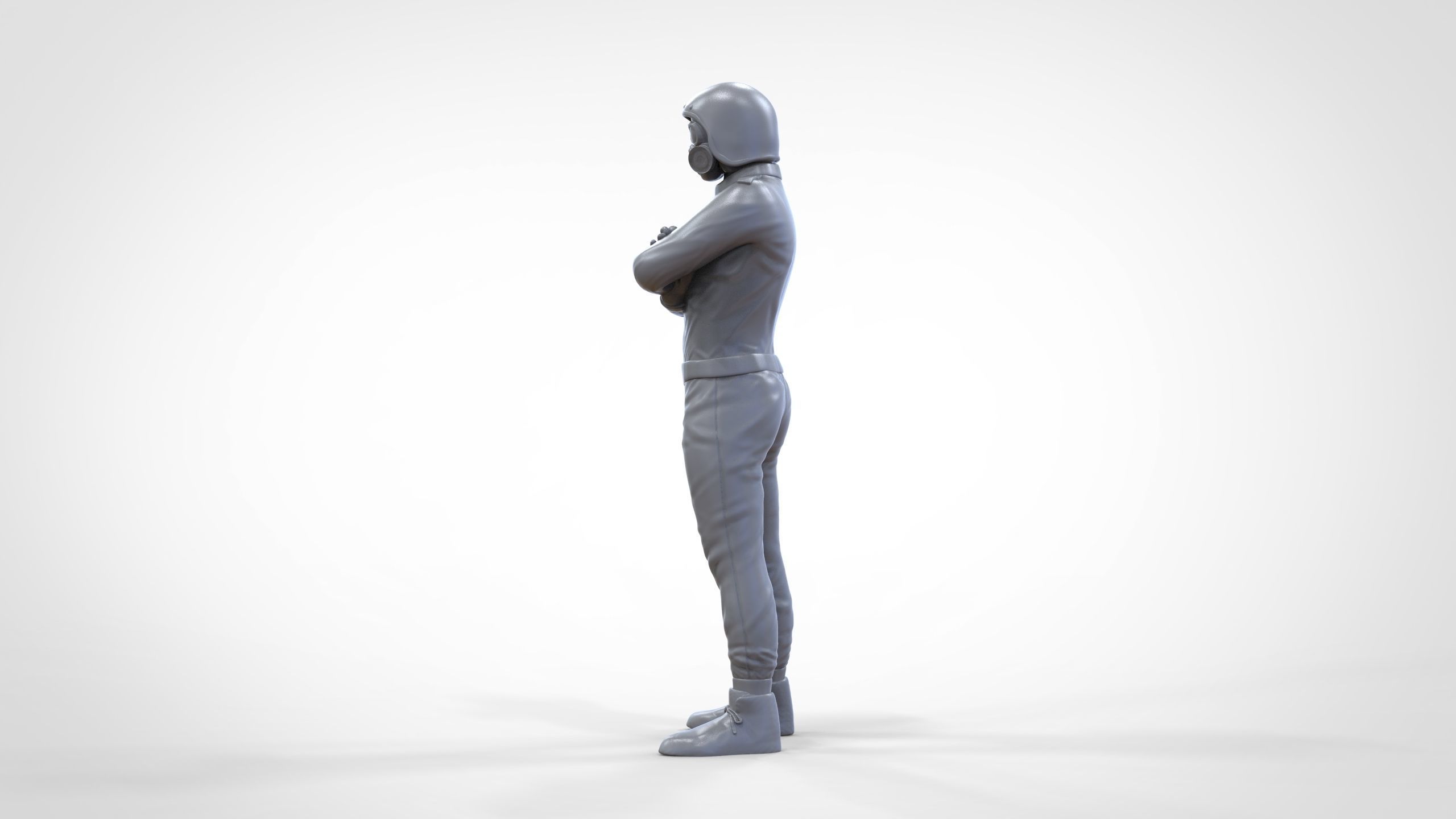 N5 Race Driver with NHRA Racing Helmet 3D print model_25