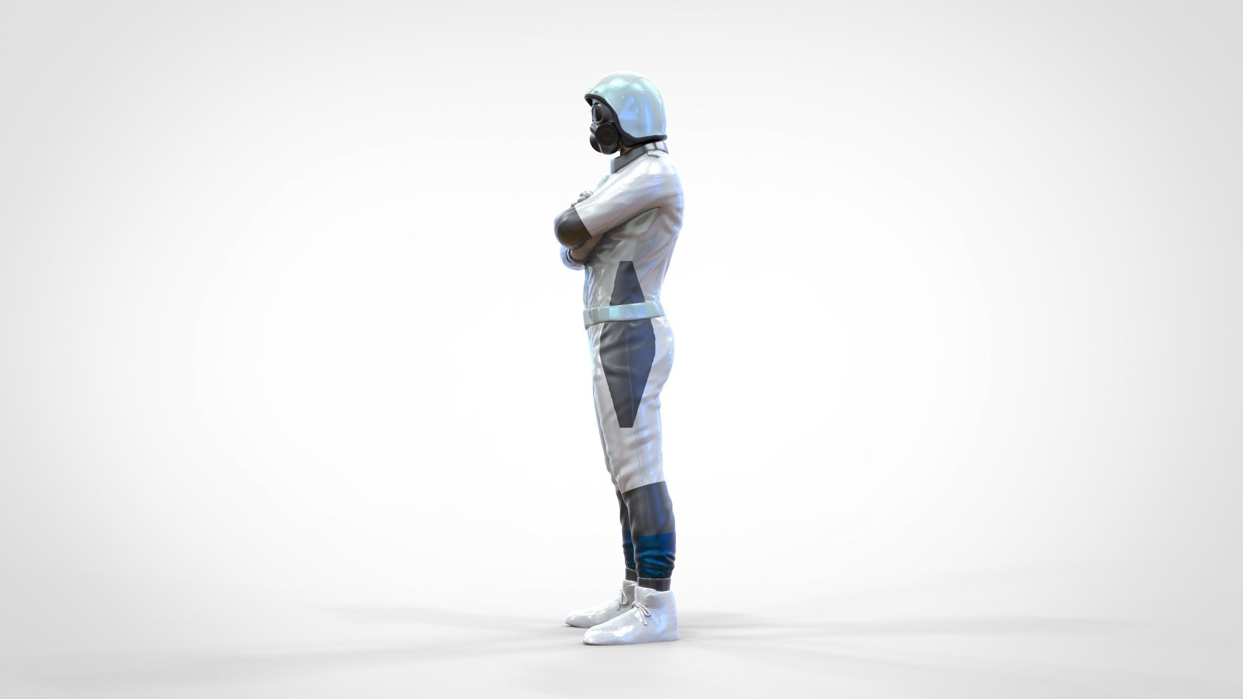 N5 Race Driver with NHRA Racing Helmet 3D print model_11