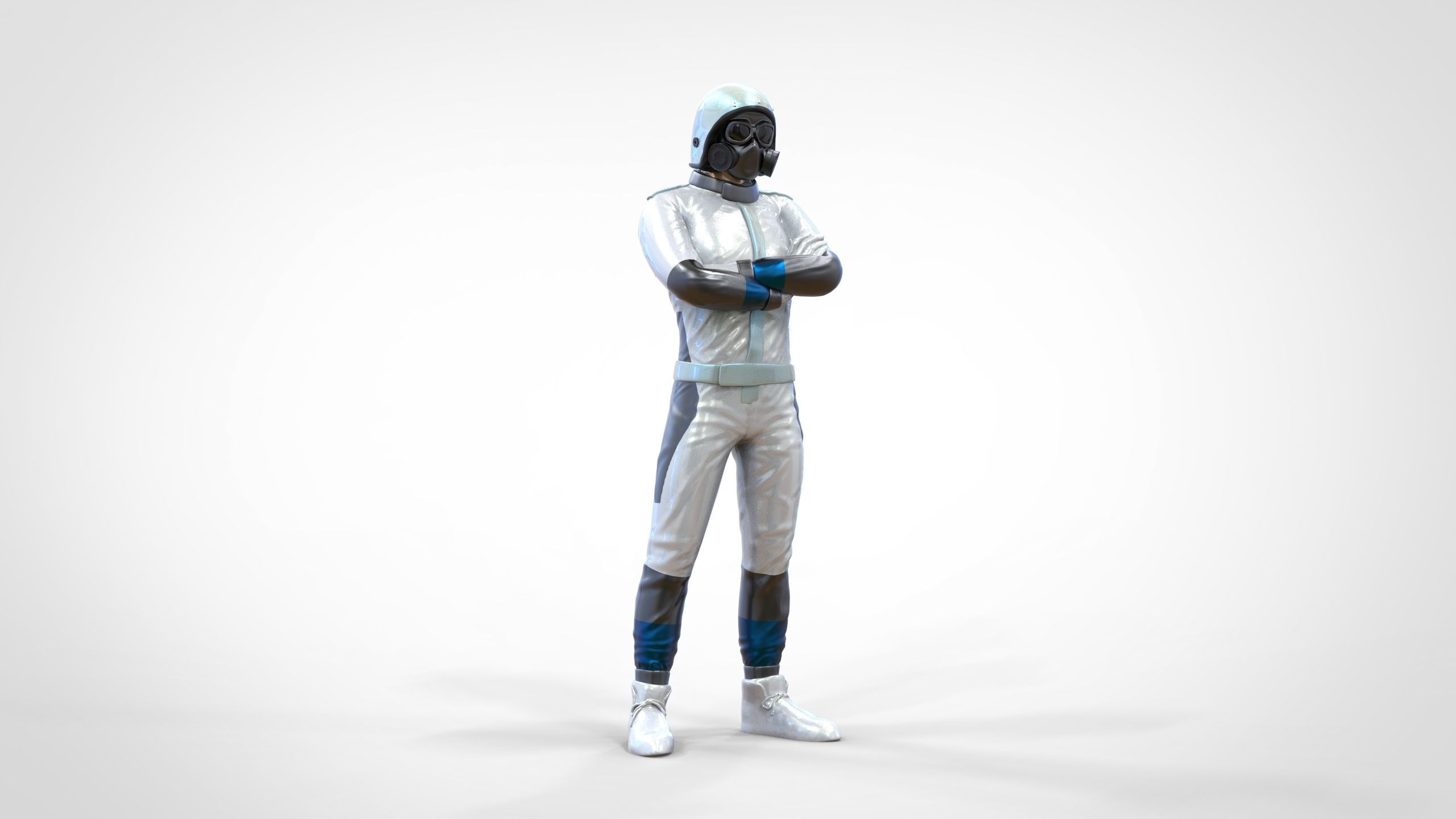 N5 Race Driver with NHRA Racing Helmet 3D print model_17