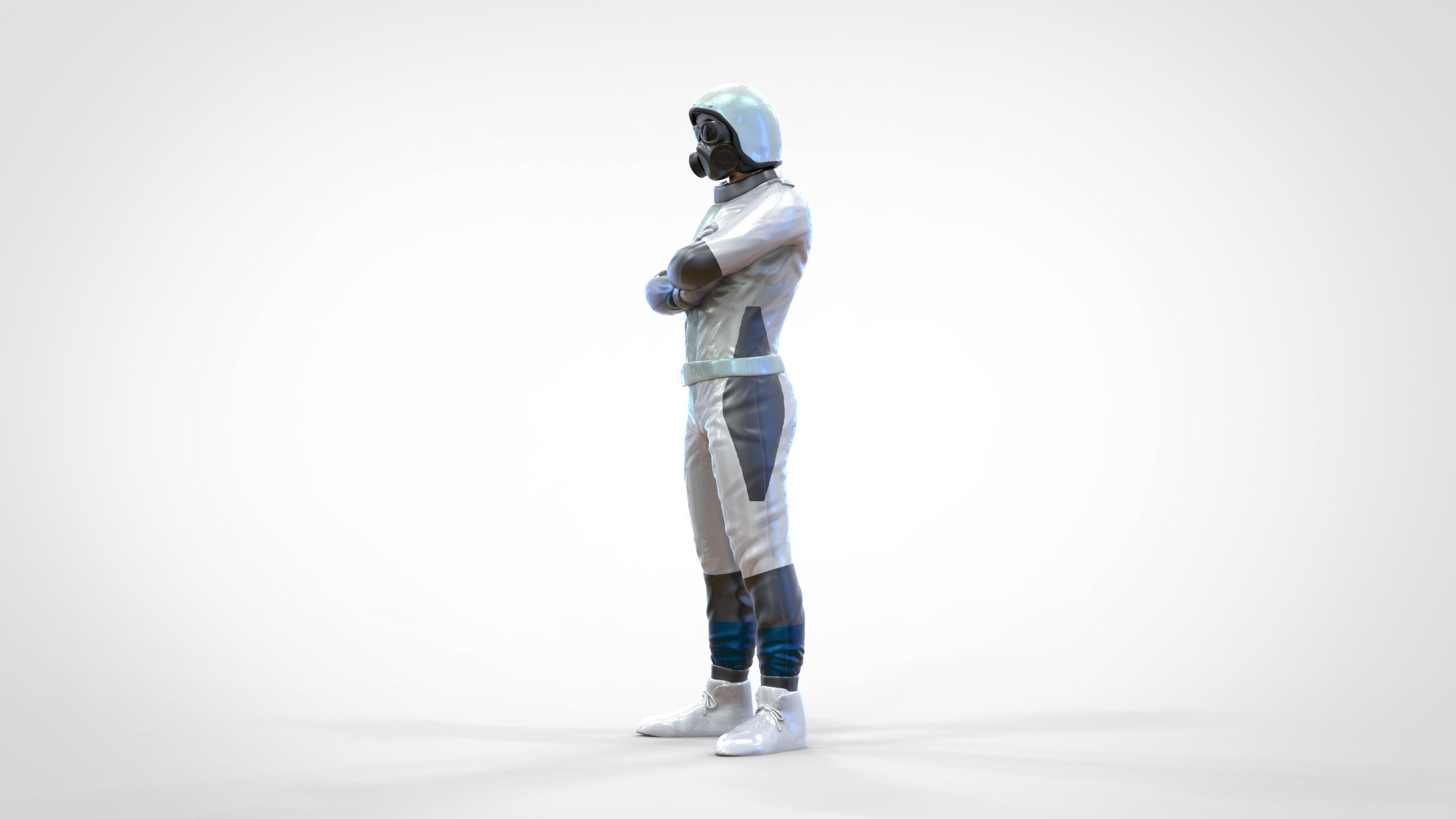 N5 Race Driver with NHRA Racing Helmet 3D print model_12