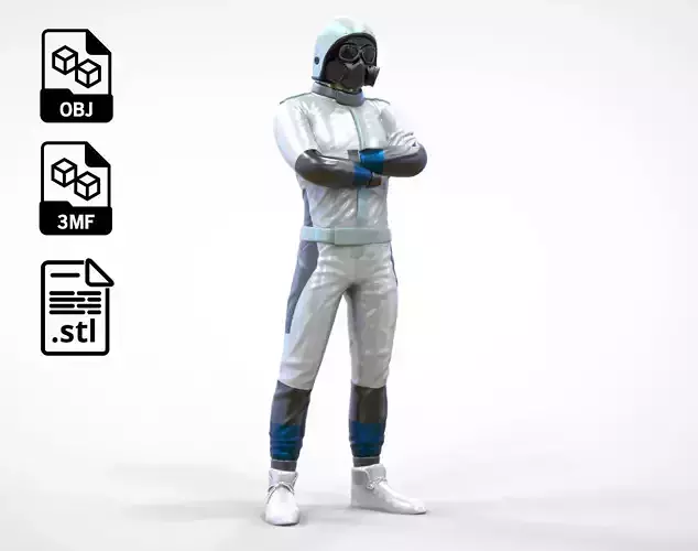 N5 Race Driver with NHRA Racing Helmet