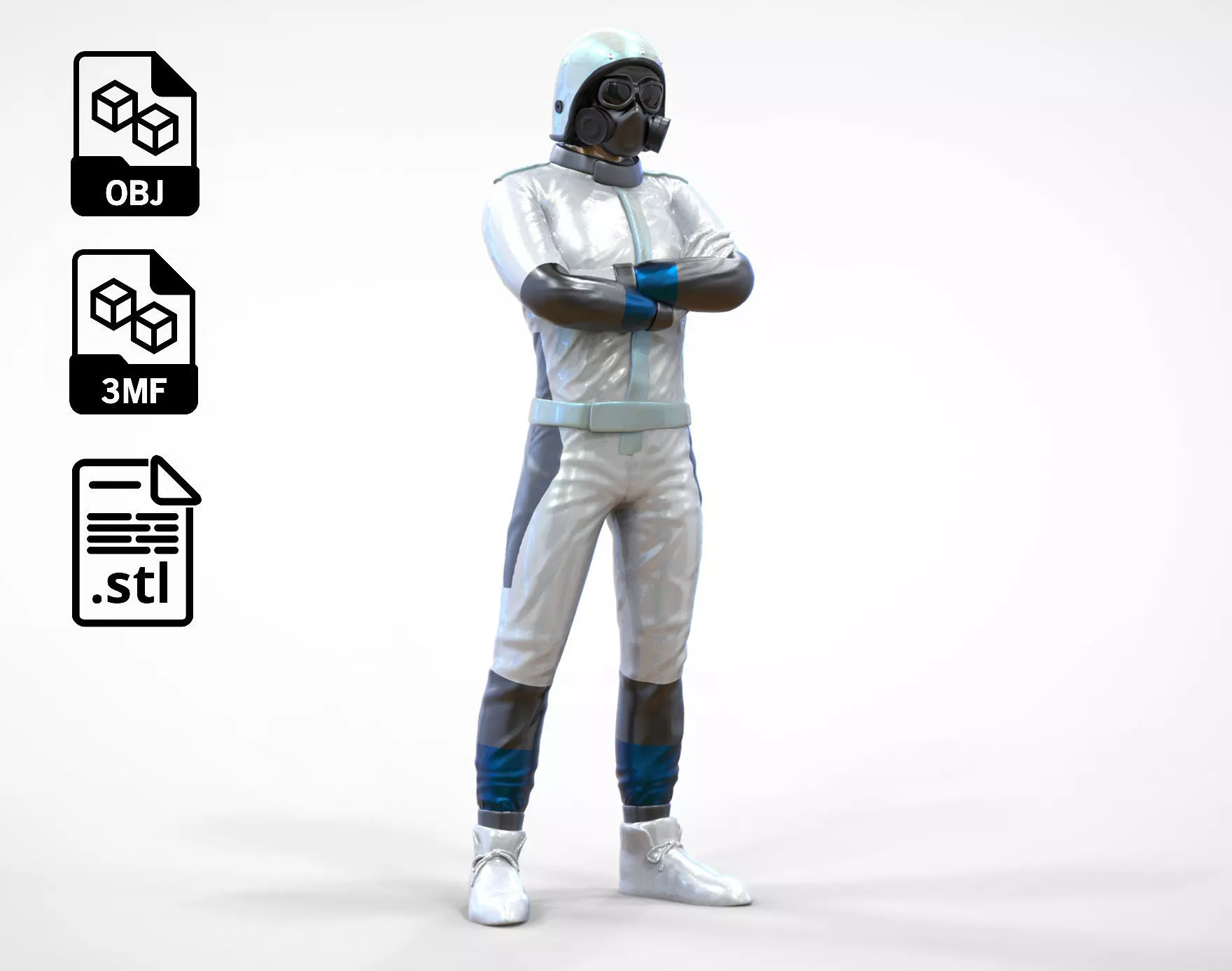 N5 Race Driver with NHRA Racing Helmet 3D print model_0