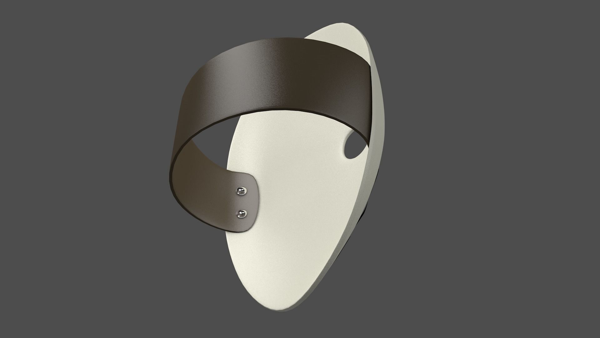 White Obito mask 3D model_9