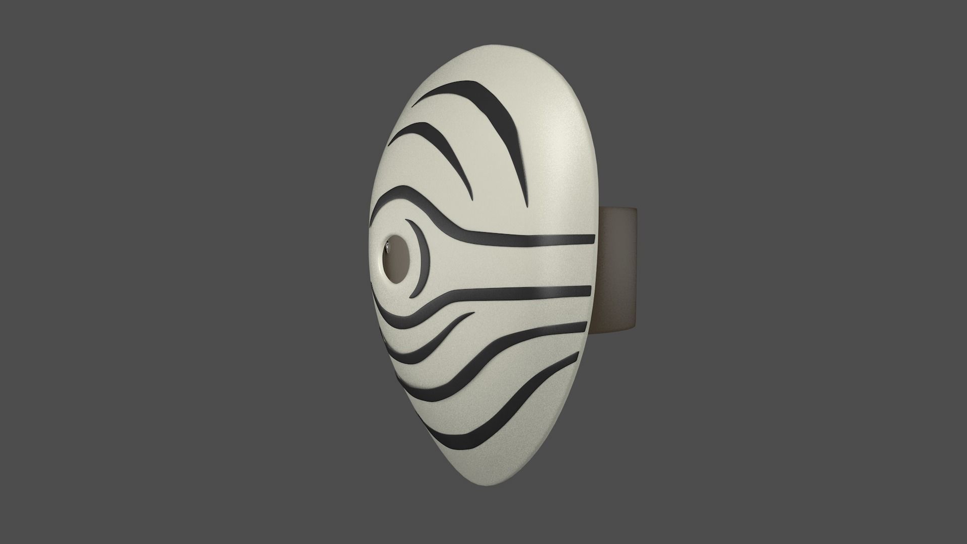 White Obito mask 3D model_12