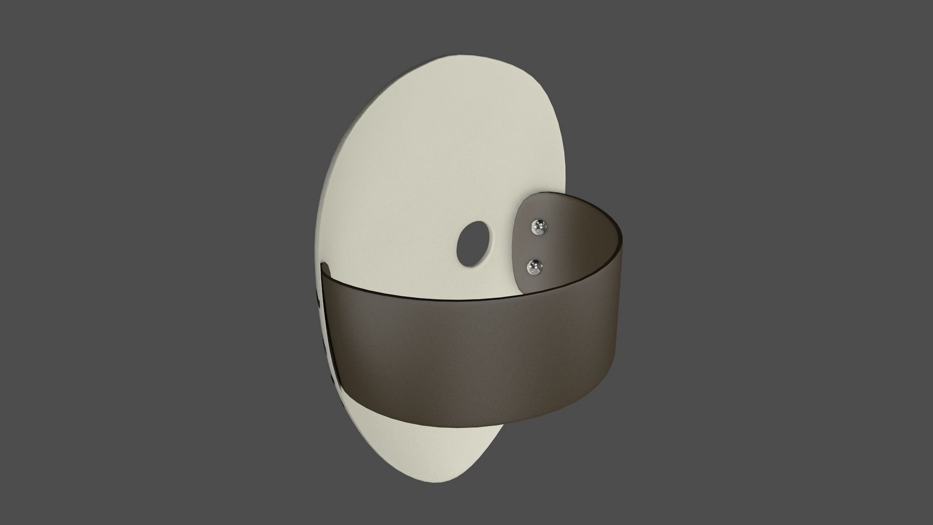 White Obito mask 3D model_1